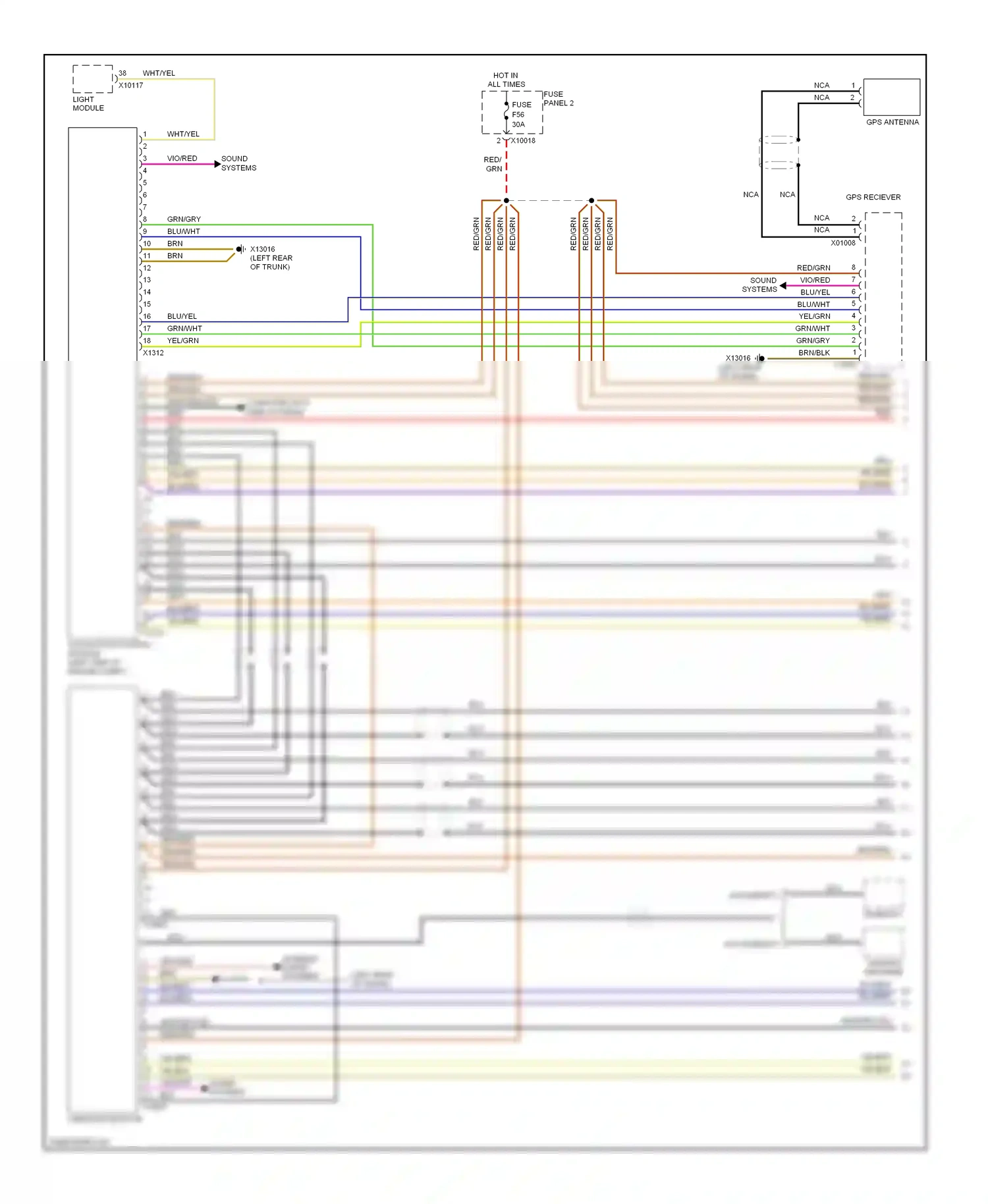 Wiring diagram gps reciever for BMW 5 series E39 (1995-2000) (1 of 1)