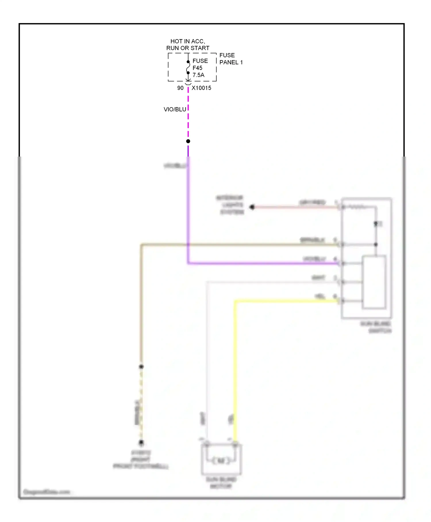Wiring diagram gry/red for BMW 5 series E39 (1995-2000) (14 of 17)