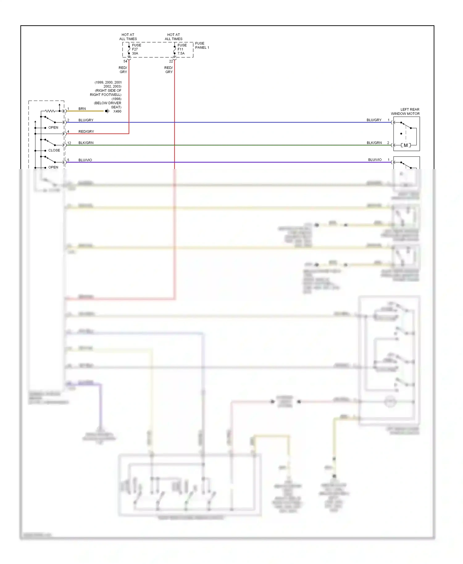 Wiring diagram off close for BMW 5 series E39 (1995-2000) (1 of 1)