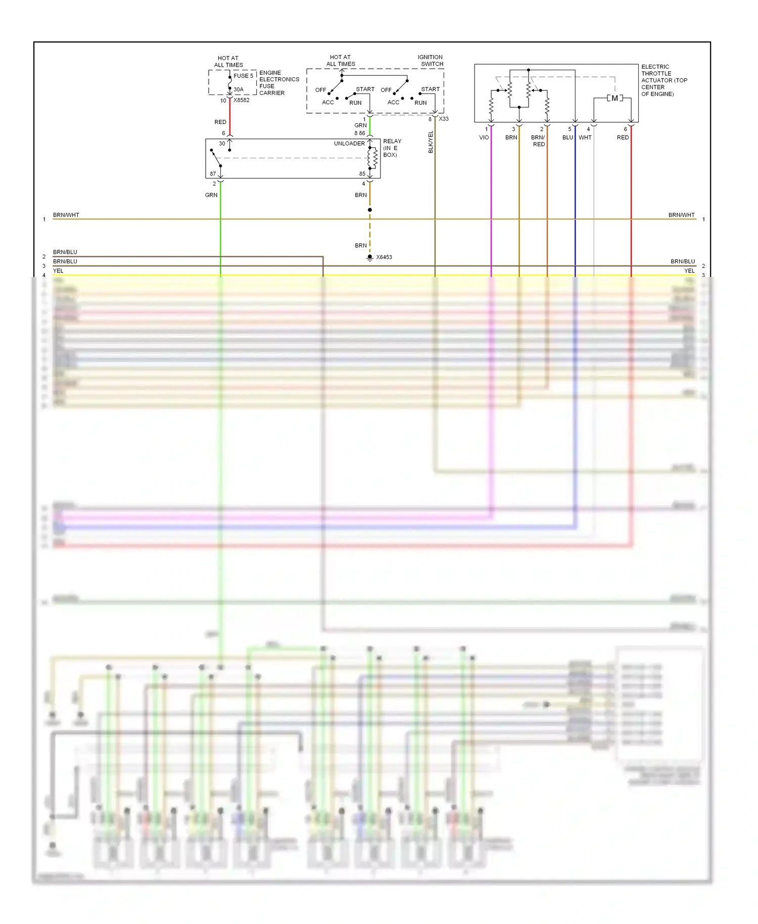 Wiring diagram plug 6 for BMW 5 series E39 (1995-2000) (1 of 1)
