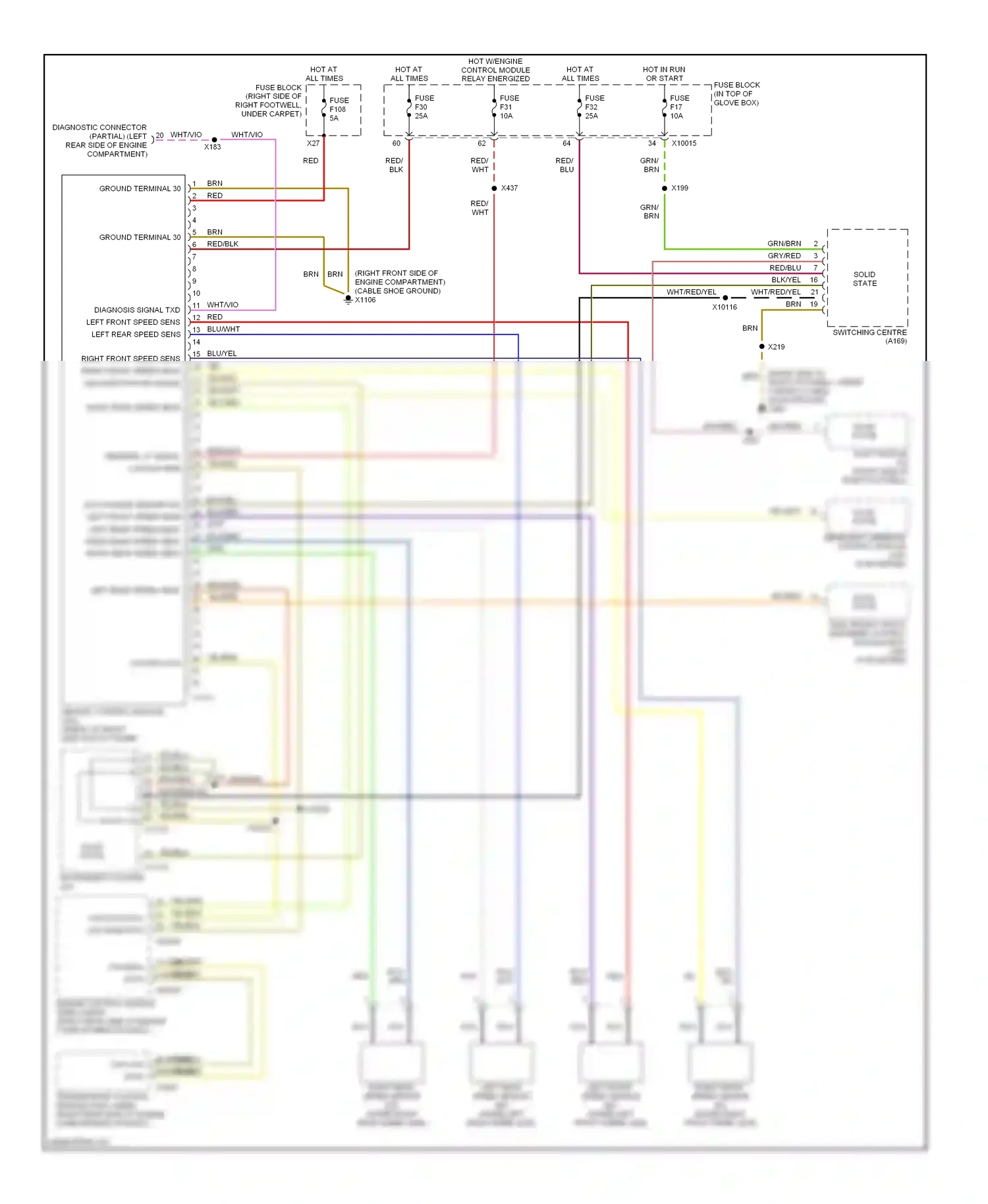Wiring diagram red for BMW 5 series E39 (1995-2000) (1 of 48)