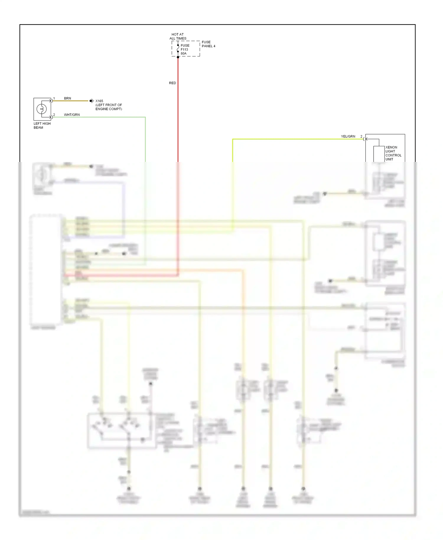 Wiring diagram red for BMW 5 series E39 (1995-2000) (14 of 48)