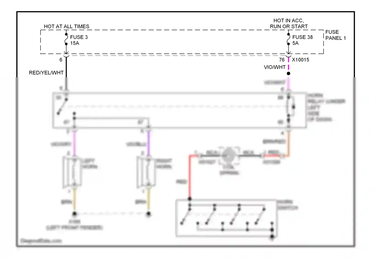 Wiring diagram vio/wht for BMW 5 series E39 (1995-2000) (6 of 11)