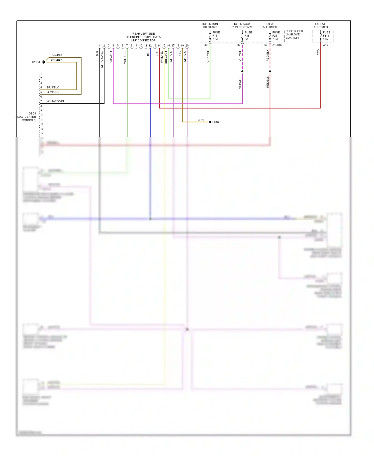 Wiring diagram wht/yel for BMW 5 series E39 (1995-2000) (2 of 9)