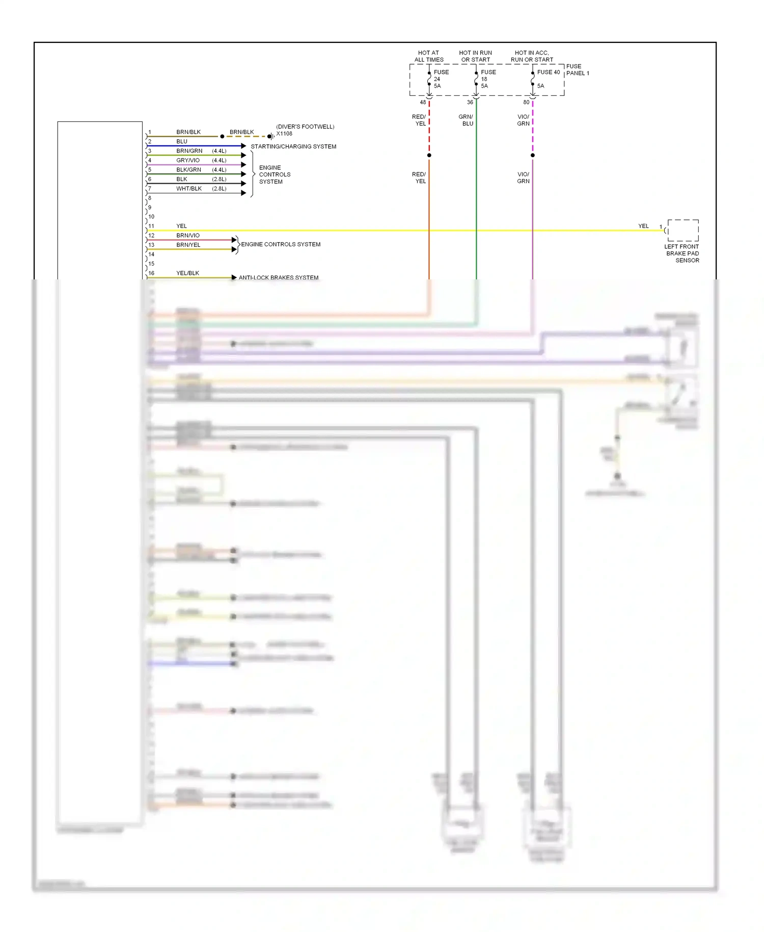 Wiring diagram yel/blu for BMW 5 series E39 (1995-2000) (8 of 13)