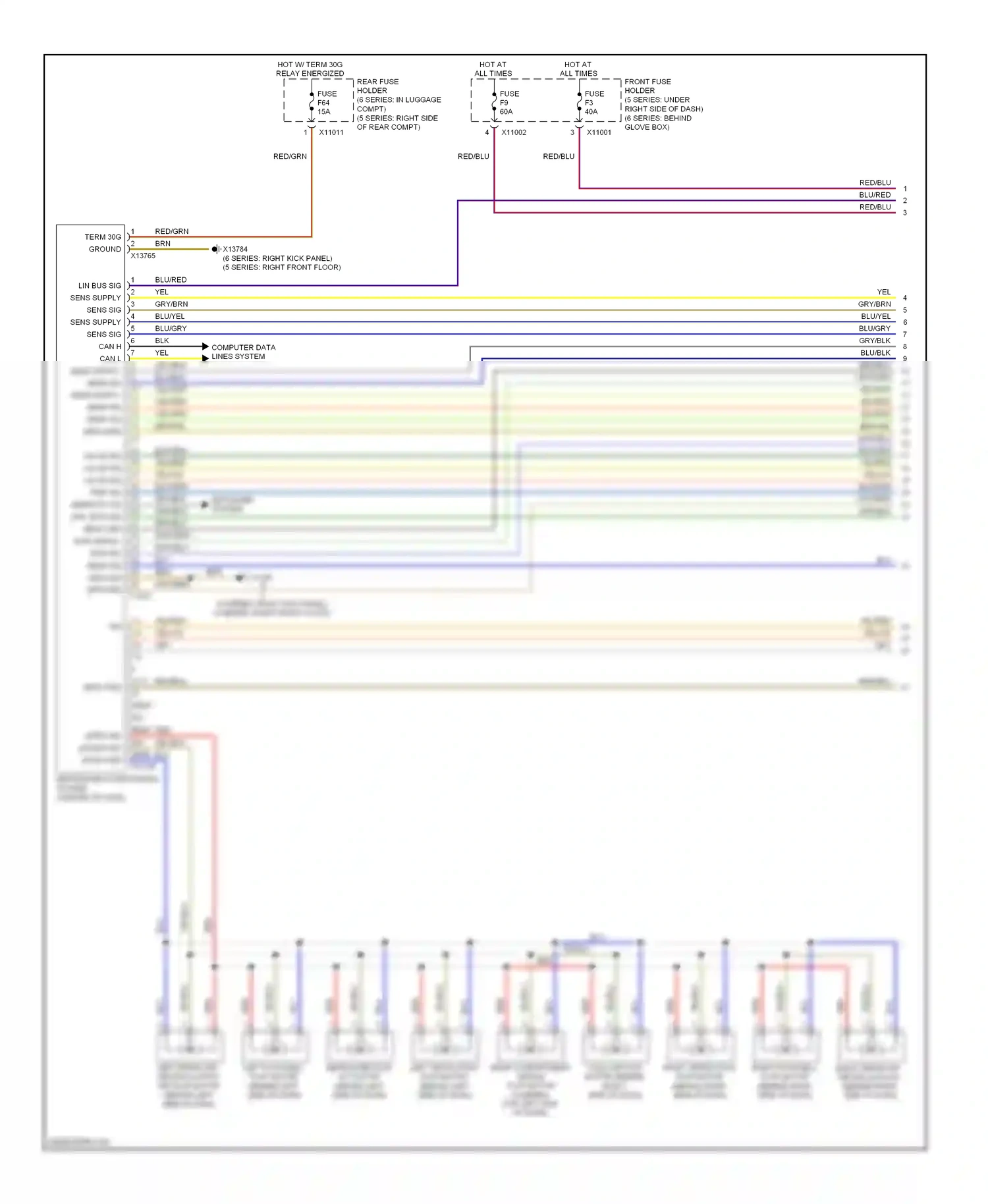 Wiring diagram blk for BMW 5 series E60/E61 facelift (2007-2010) (6 of 117)