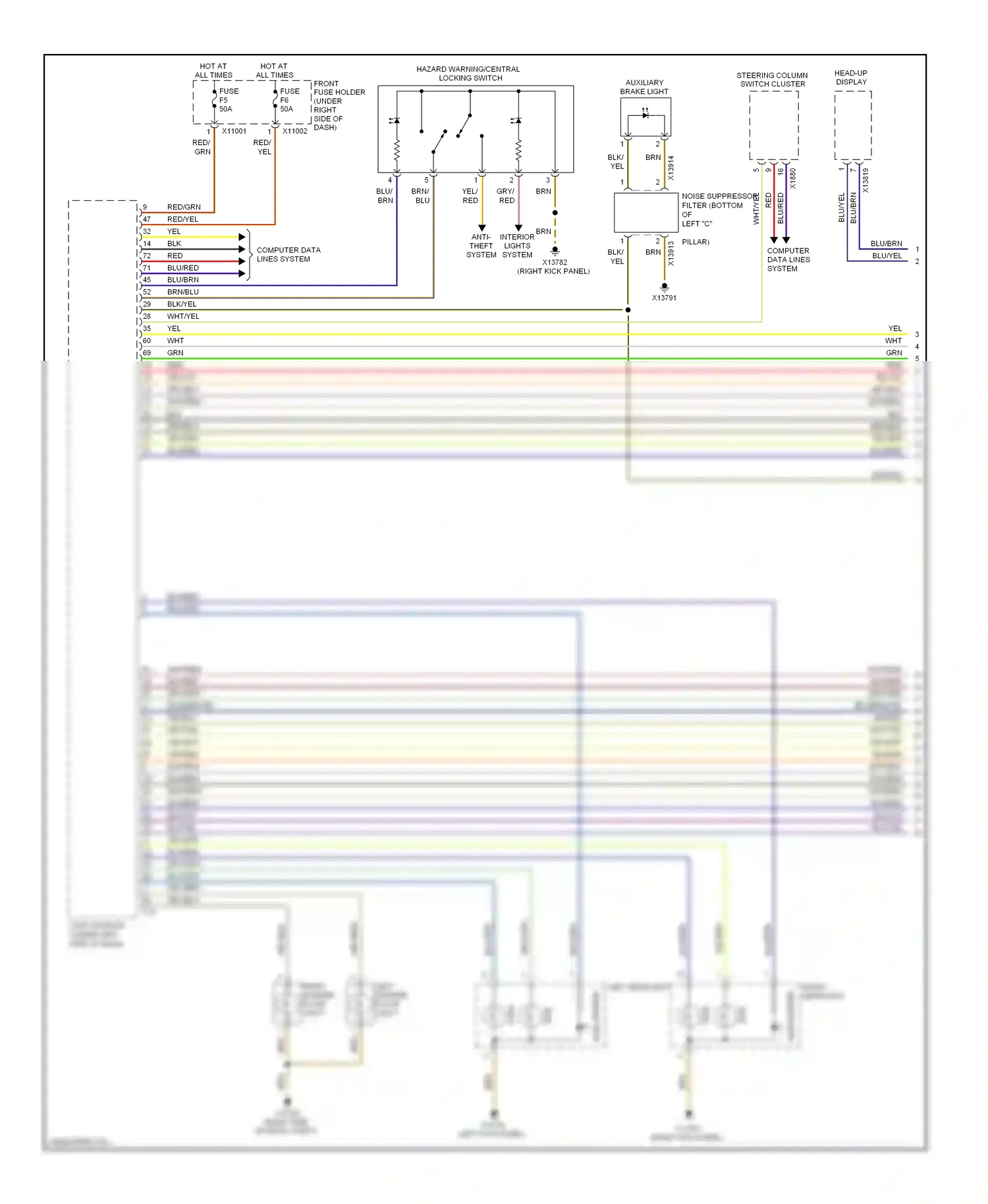Wiring diagram blu for BMW 5 series E60/E61 facelift (2007-2010) (14 of 97)