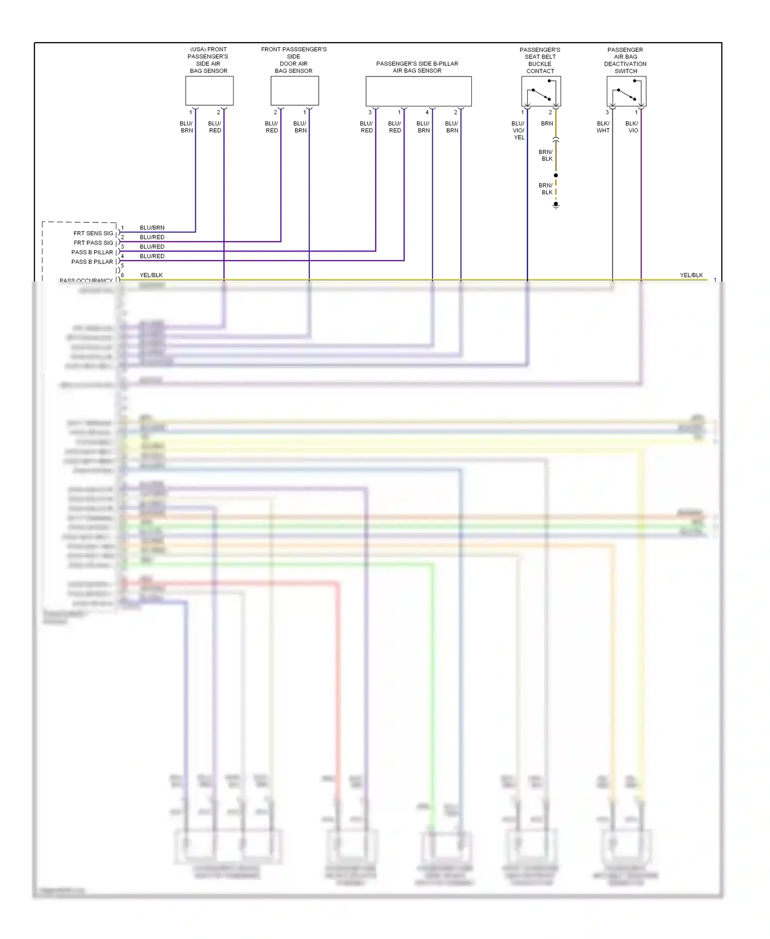 Wiring diagram blu/brn for BMW 5 series E60/E61 facelift (2007-2010) (47 of 52)