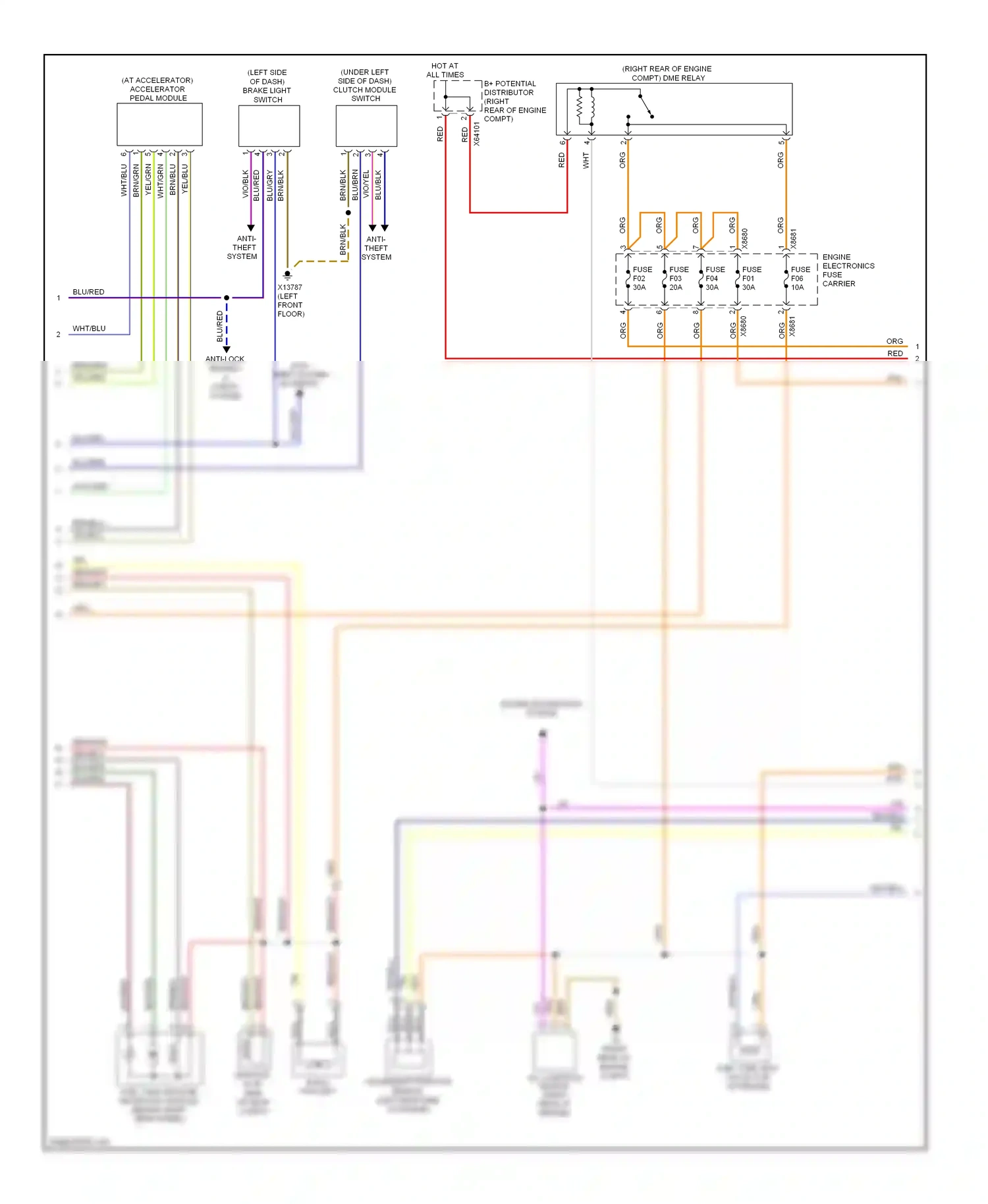 Wiring diagram blu/gry for BMW 5 series E60/E61 facelift (2007-2010) (16 of 17)