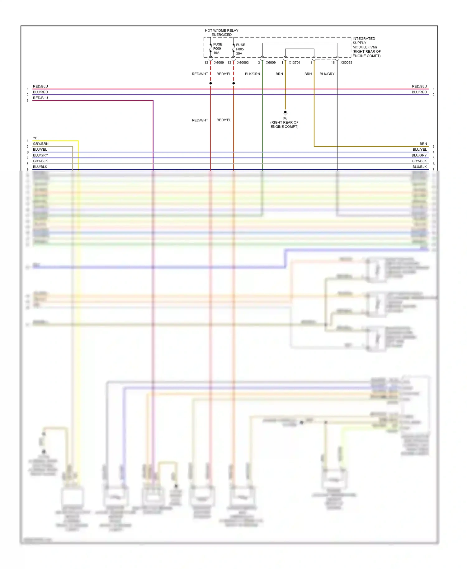 Wiring diagram blu/gry for BMW 5 series E60/E61 facelift (2007-2010) (3 of 17)