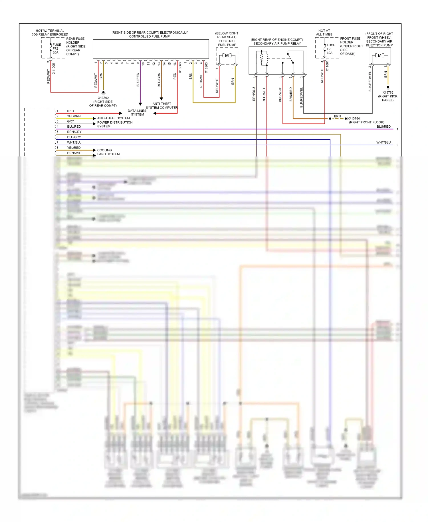 Wiring diagram blu/gry for BMW 5 series E60/E61 facelift (2007-2010) (15 of 17)