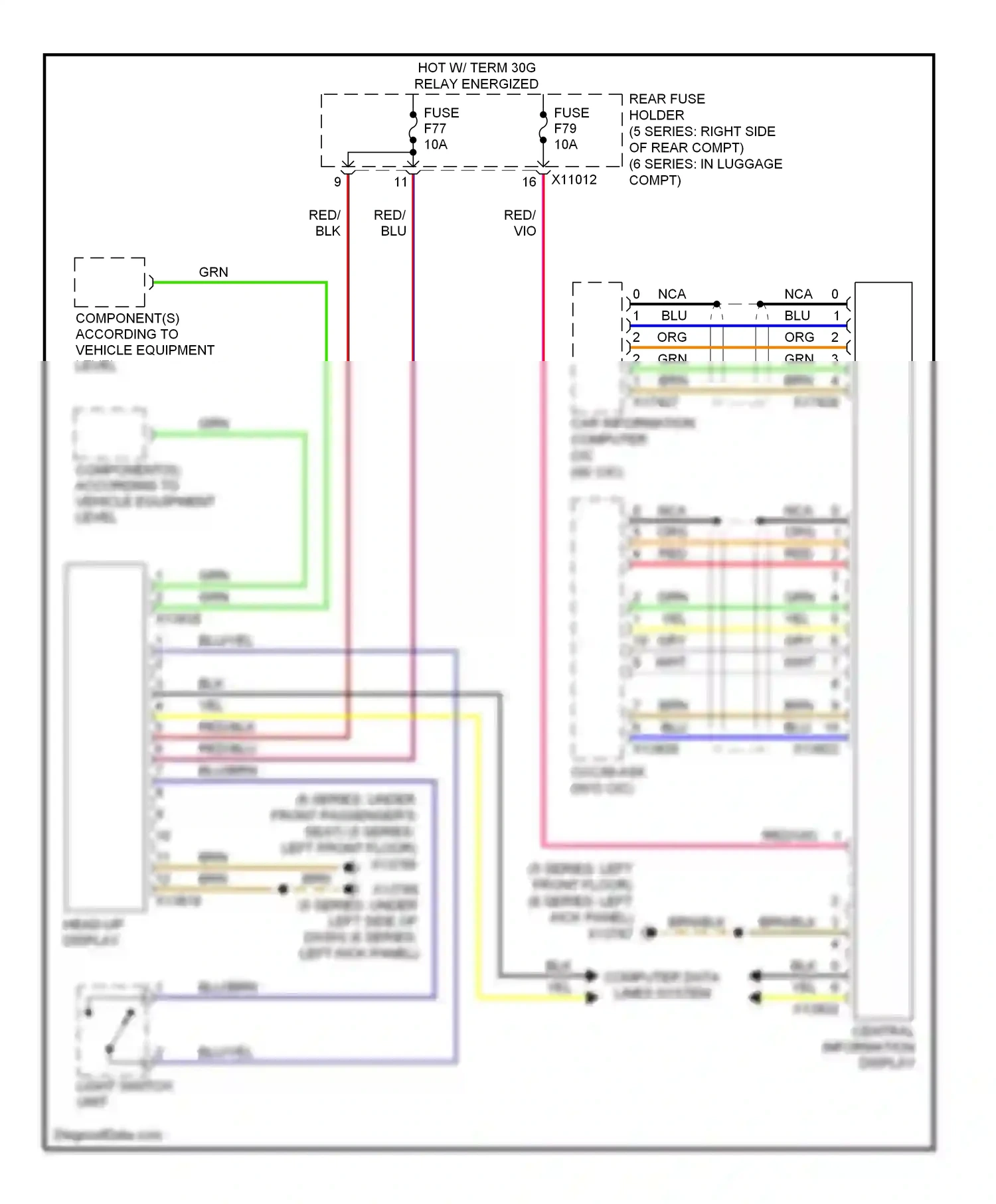 Wiring diagram brn/blk for BMW 5 series E60/E61 facelift (2007-2010) (21 of 65)