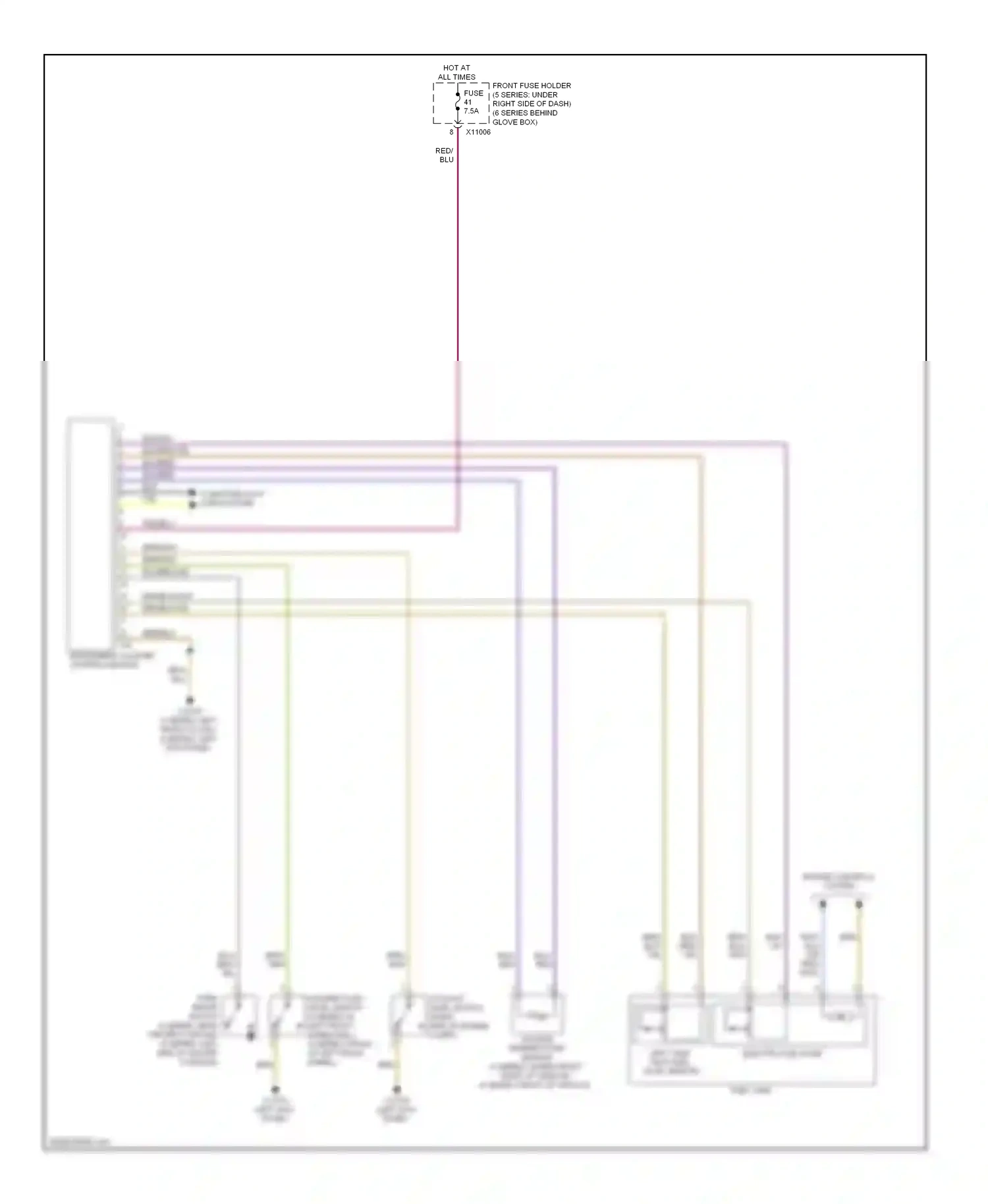 Wiring diagram brn/grn for BMW 5 series E60/E61 facelift (2007-2010) (8 of 24)