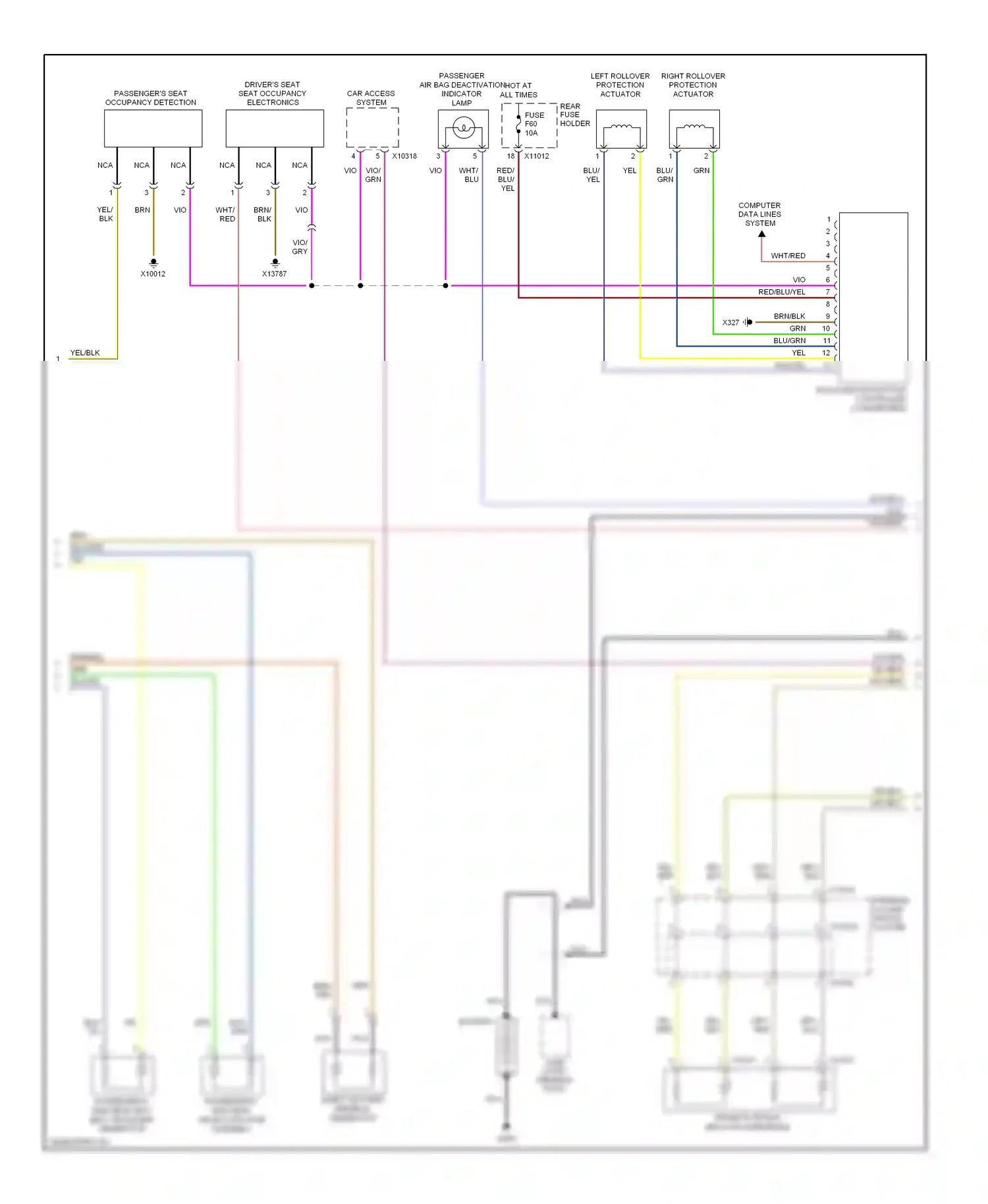 Wiring diagram computer data lines system for BMW 5 series E60/E61 facelift (2007-2010) (75 of 90)