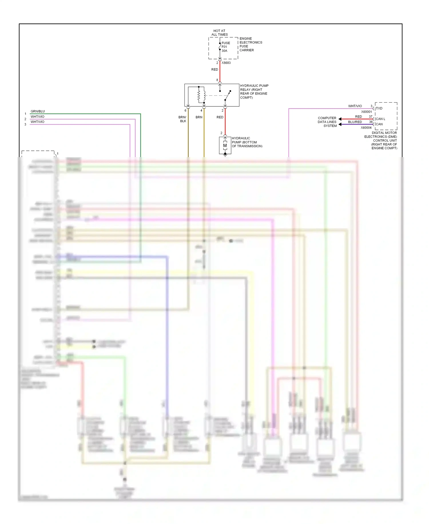 Wiring diagram computer data lines system for BMW 5 series E60/E61 facelift (2007-2010) (72 of 90)