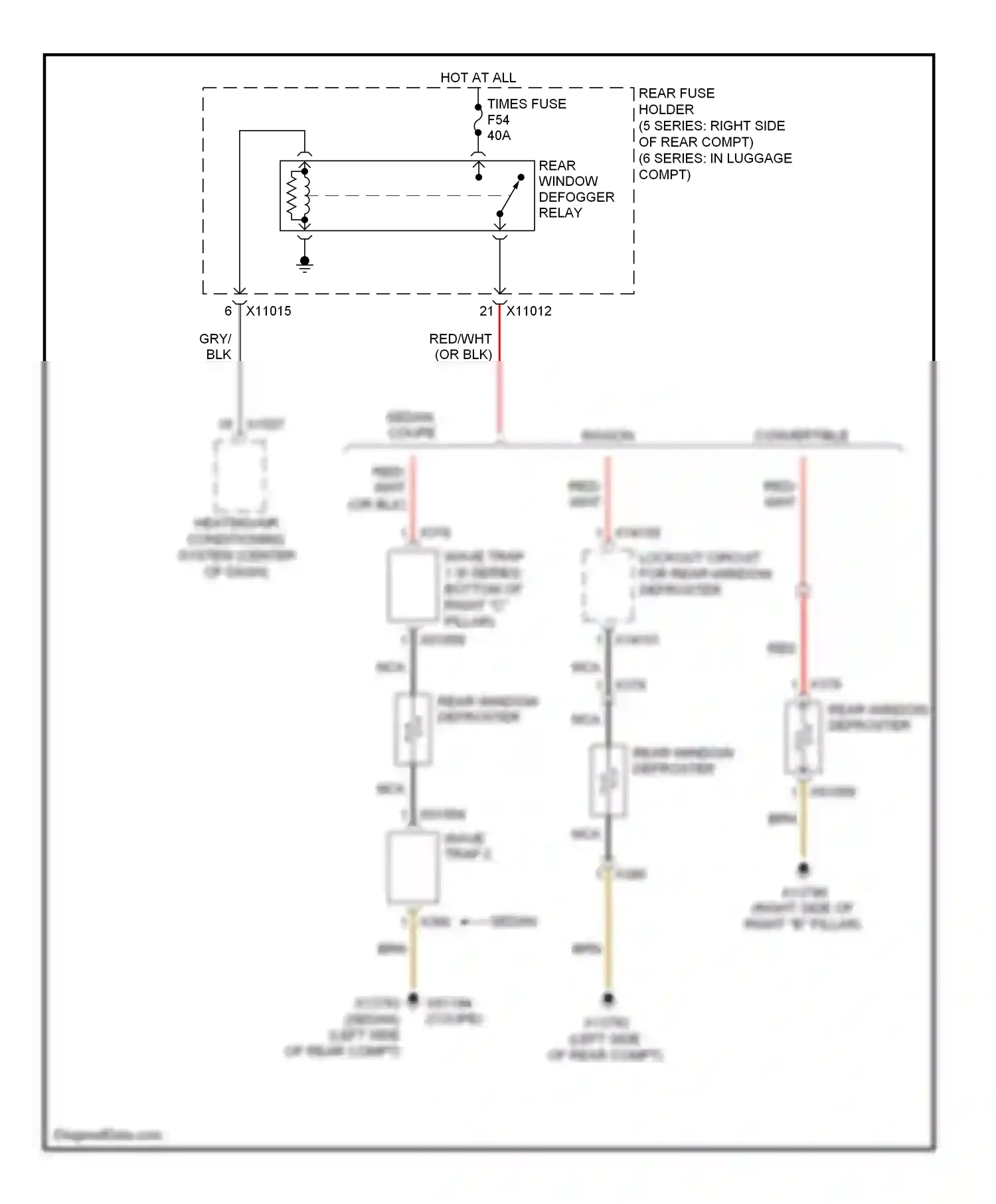 Wiring diagram gry for BMW 5 series E60/E61 facelift (2007-2010) (6 of 52)