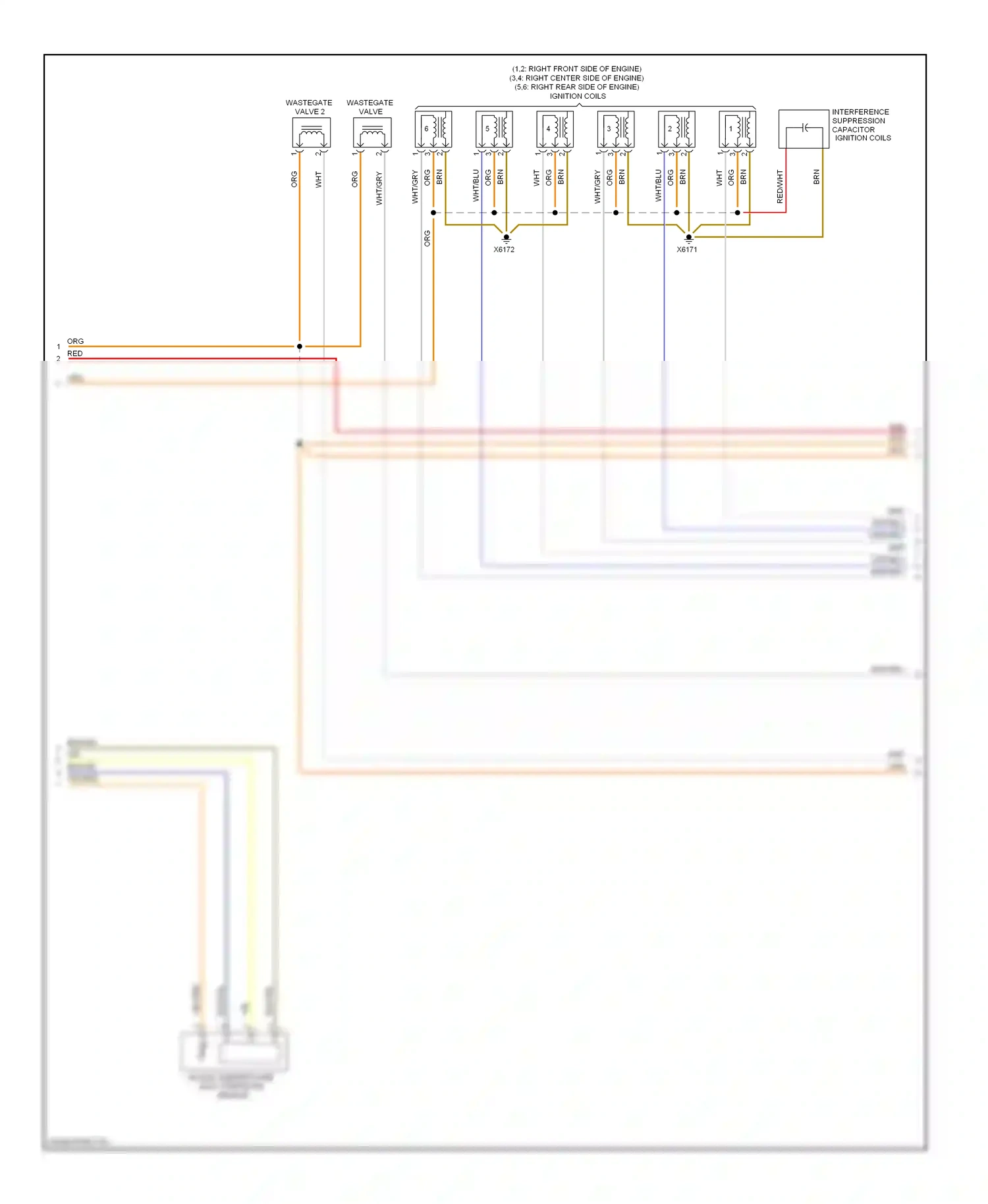 Wiring diagram ignition coils for BMW 5 series E60/E61 facelift (2007-2010) (2 of 2)