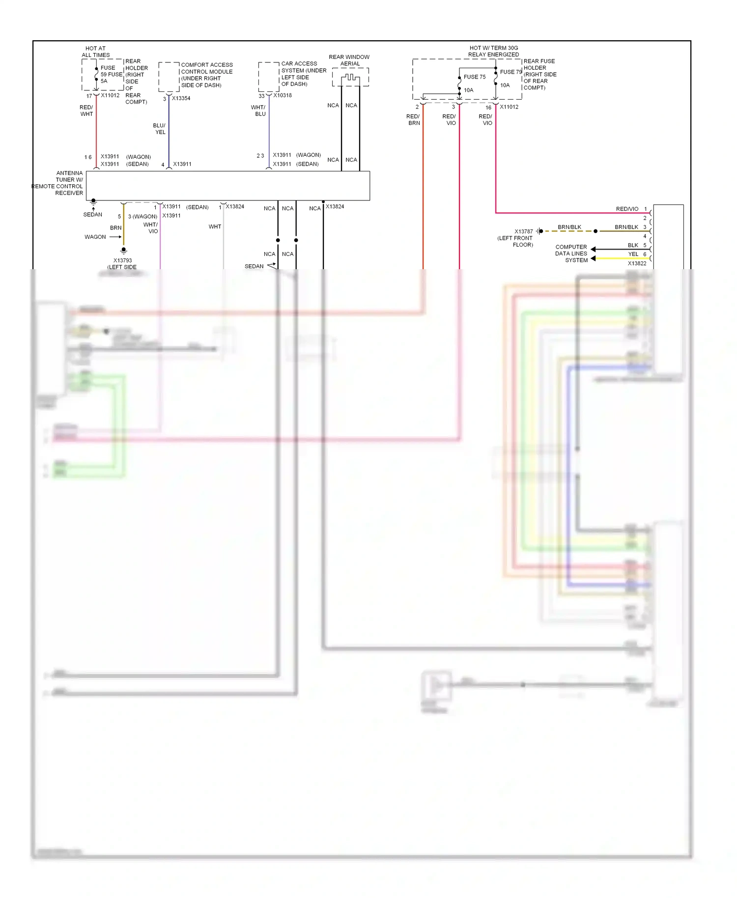 Wiring diagram nca for BMW 5 series E60/E61 facelift (2007-2010) (67 of 90)