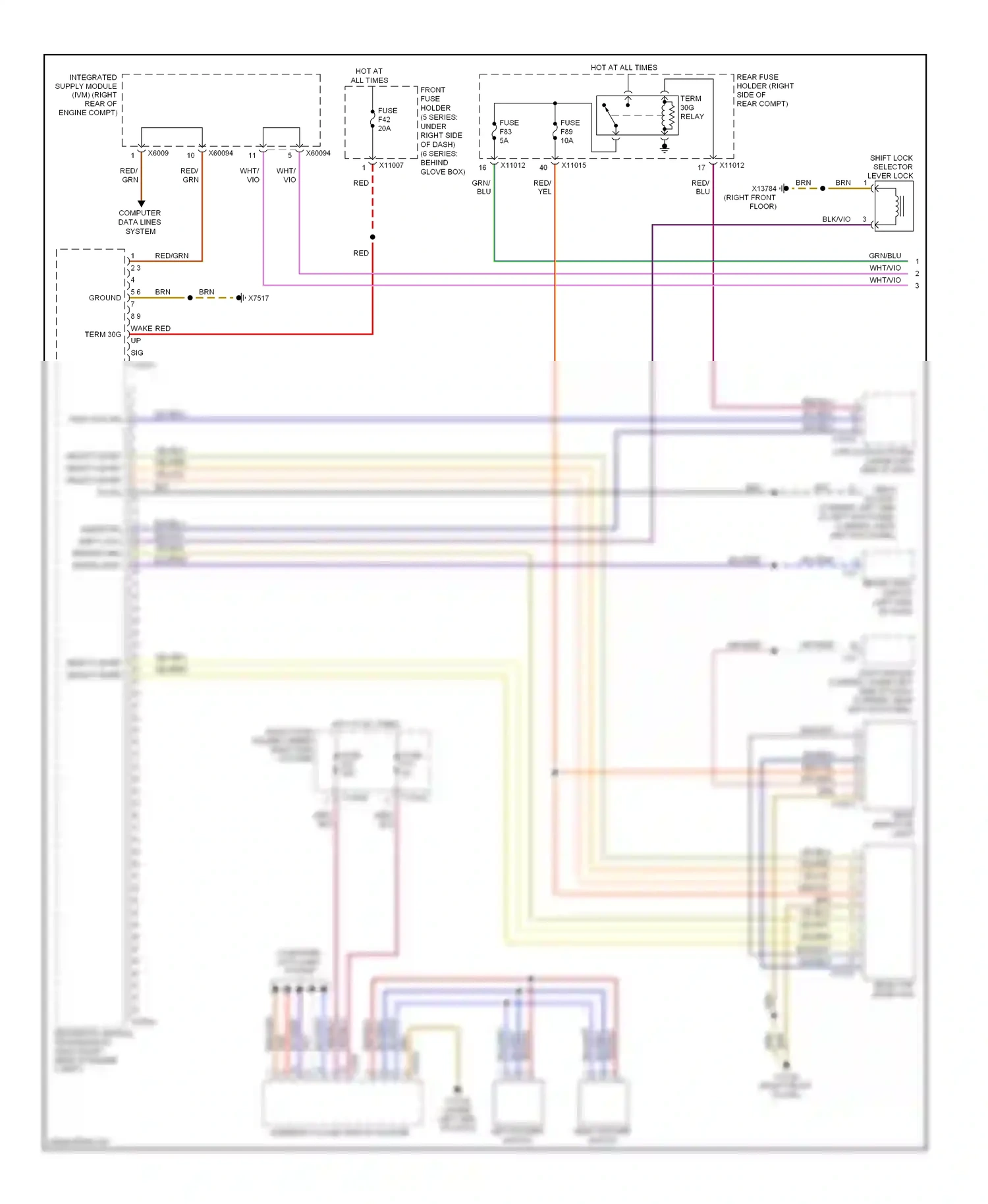 Wiring diagram red/blk for BMW 5 series E60/E61 facelift (2007-2010) (21 of 36)