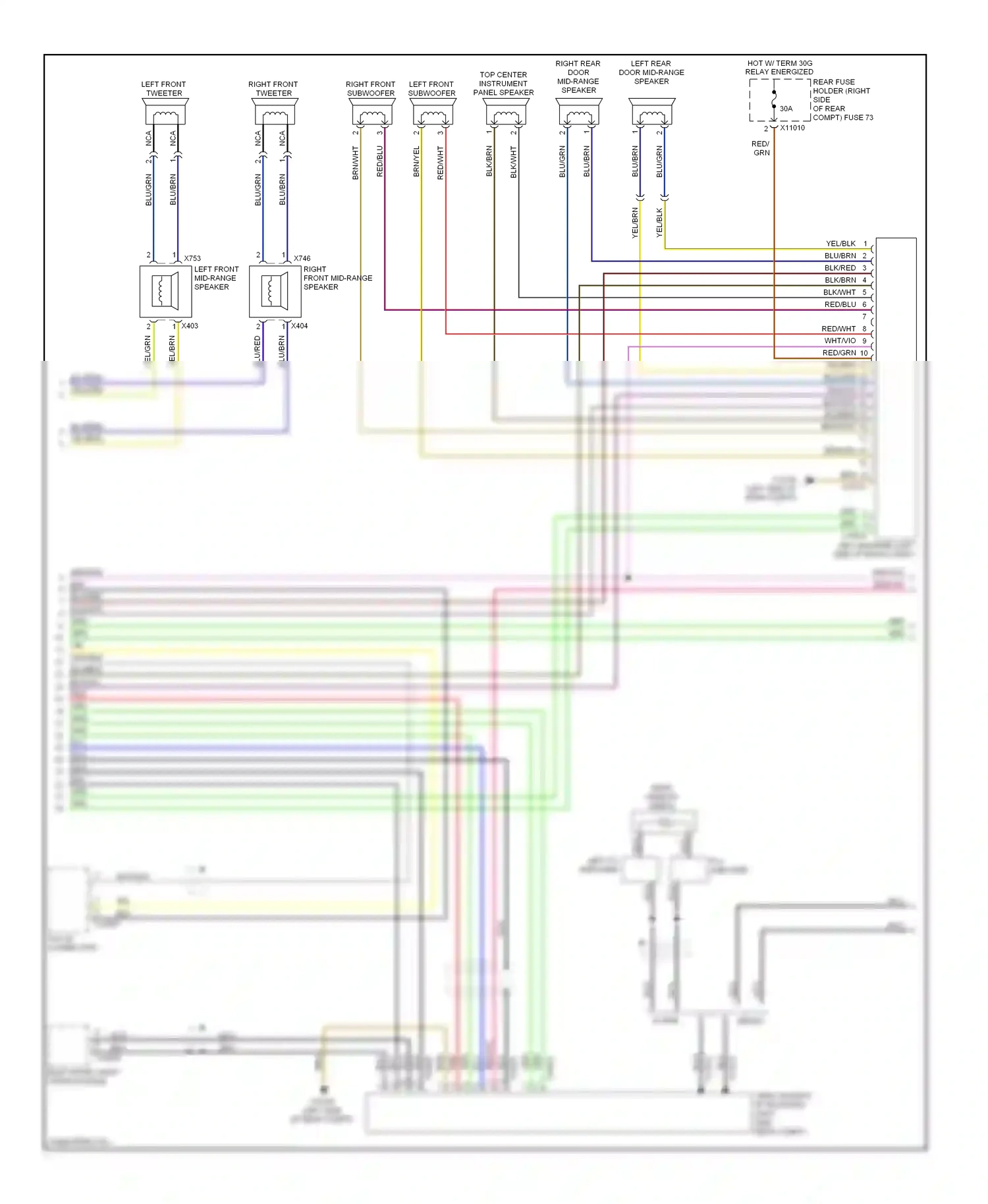 Wiring diagram red/blu for BMW 5 series E60/E61 facelift (2007-2010) (19 of 43)