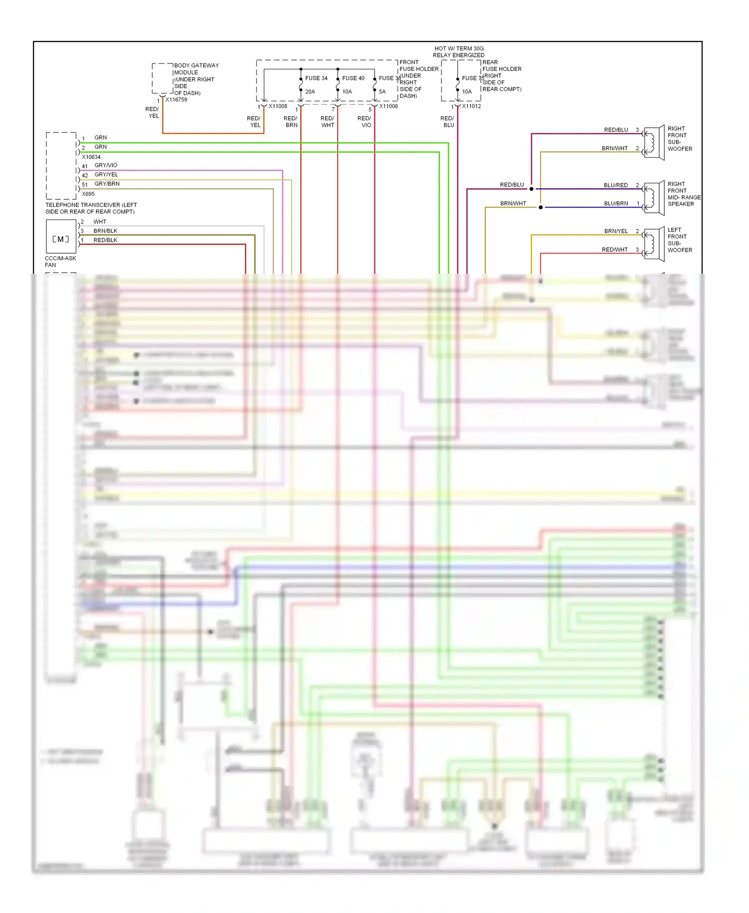 Wiring diagram sdars antenna for BMW 5 series E60/E61 facelift (2007-2010) (3 of 8)