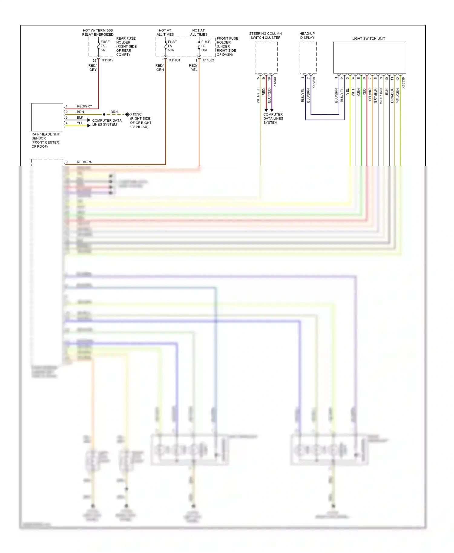 Wiring diagram side marker for BMW 5 series E60/E61 facelift (2007-2010) (4 of 5)