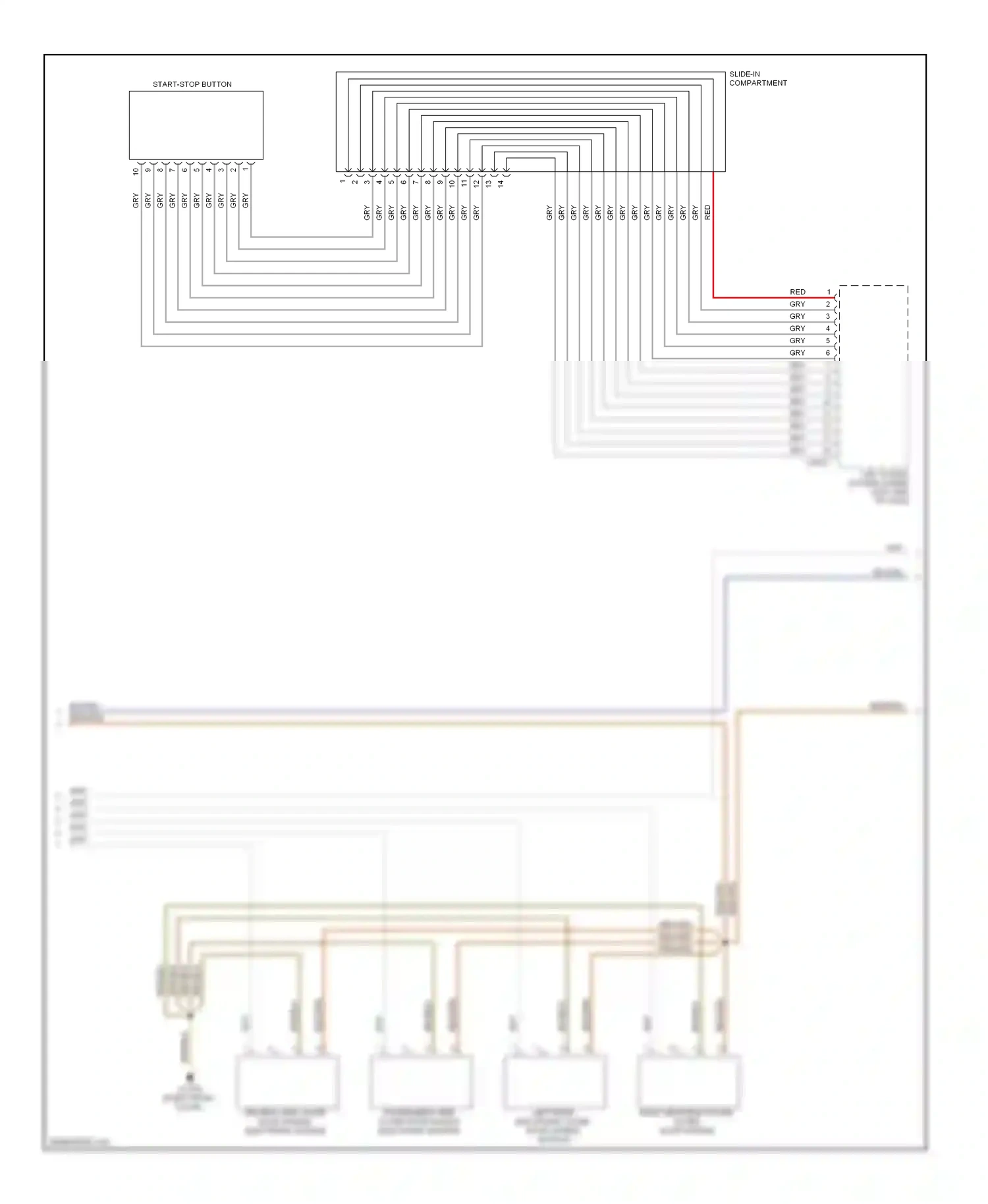 Wiring diagram slide-in compartment for BMW 5 series E60/E61 facelift (2007-2010) (1 of 2)