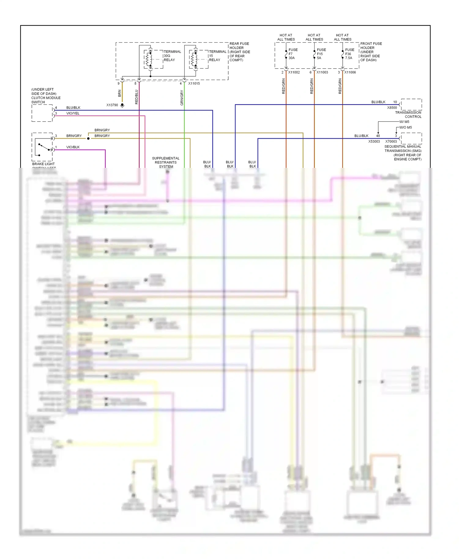 Wiring diagram starting/charging system for BMW 5 series E60/E61 facelift (2007-2010) (1 of 1)