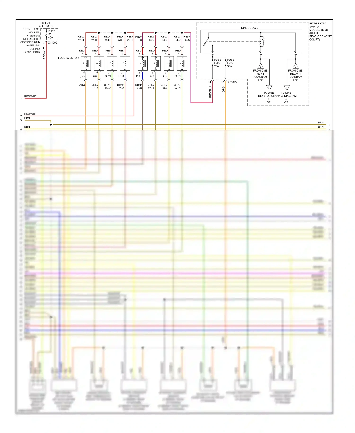 Wiring diagram yel for BMW 5 series E60/E61 facelift (2007-2010) (123 of 127)