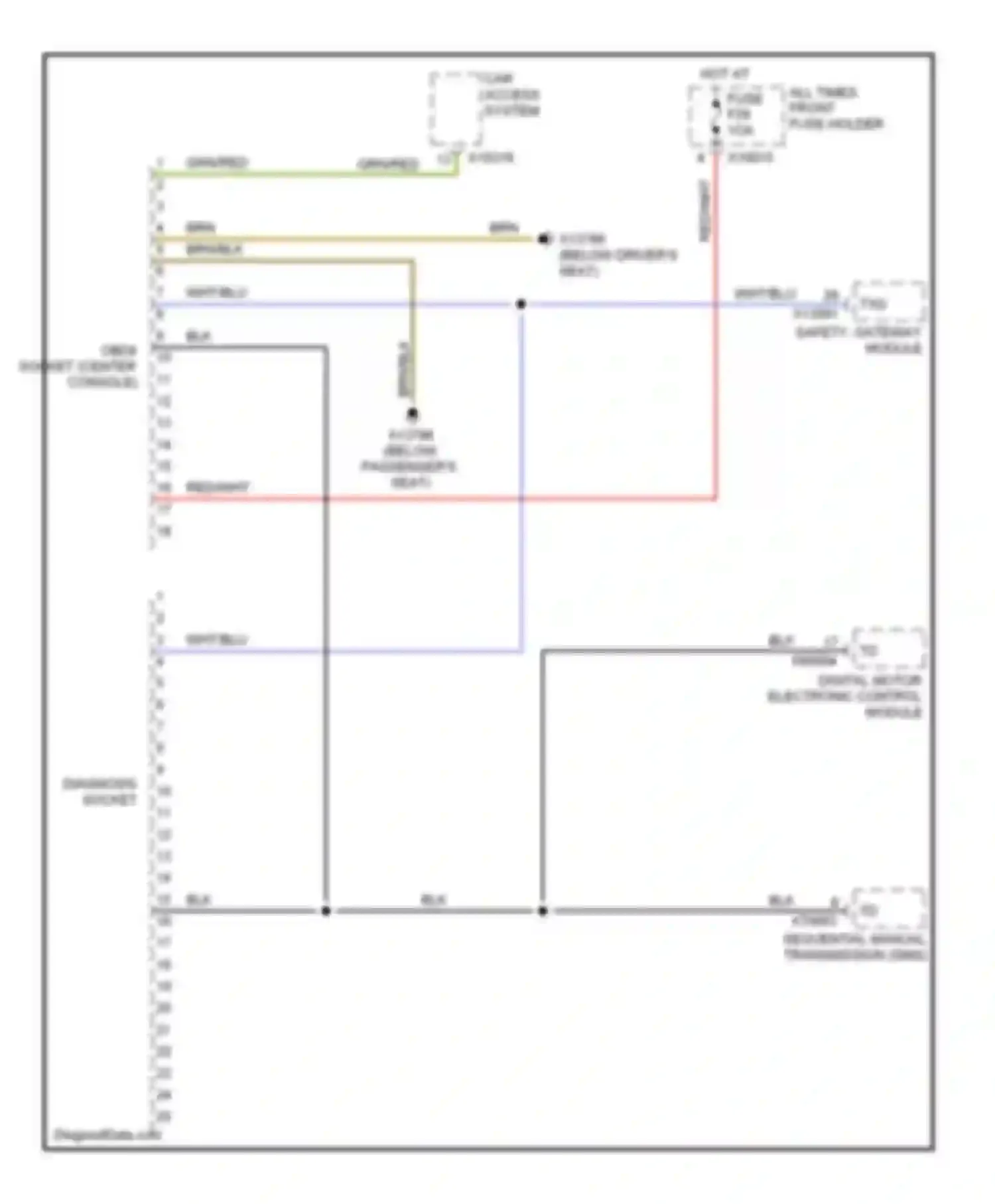 5 series BMW E60/E61 (2002-2007): Data link connector circuit