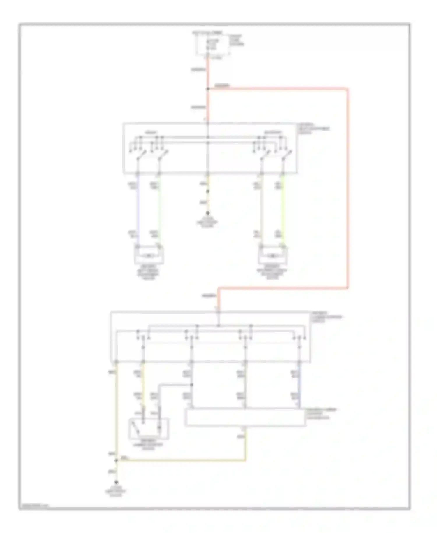 5 series BMW E60/E61 (2002-2007): Driver power seat circuit