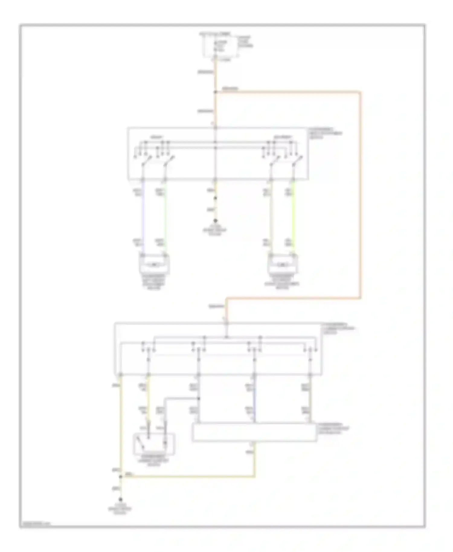 5 series BMW E60/E61 (2002-2007): Passenger power seat circuit