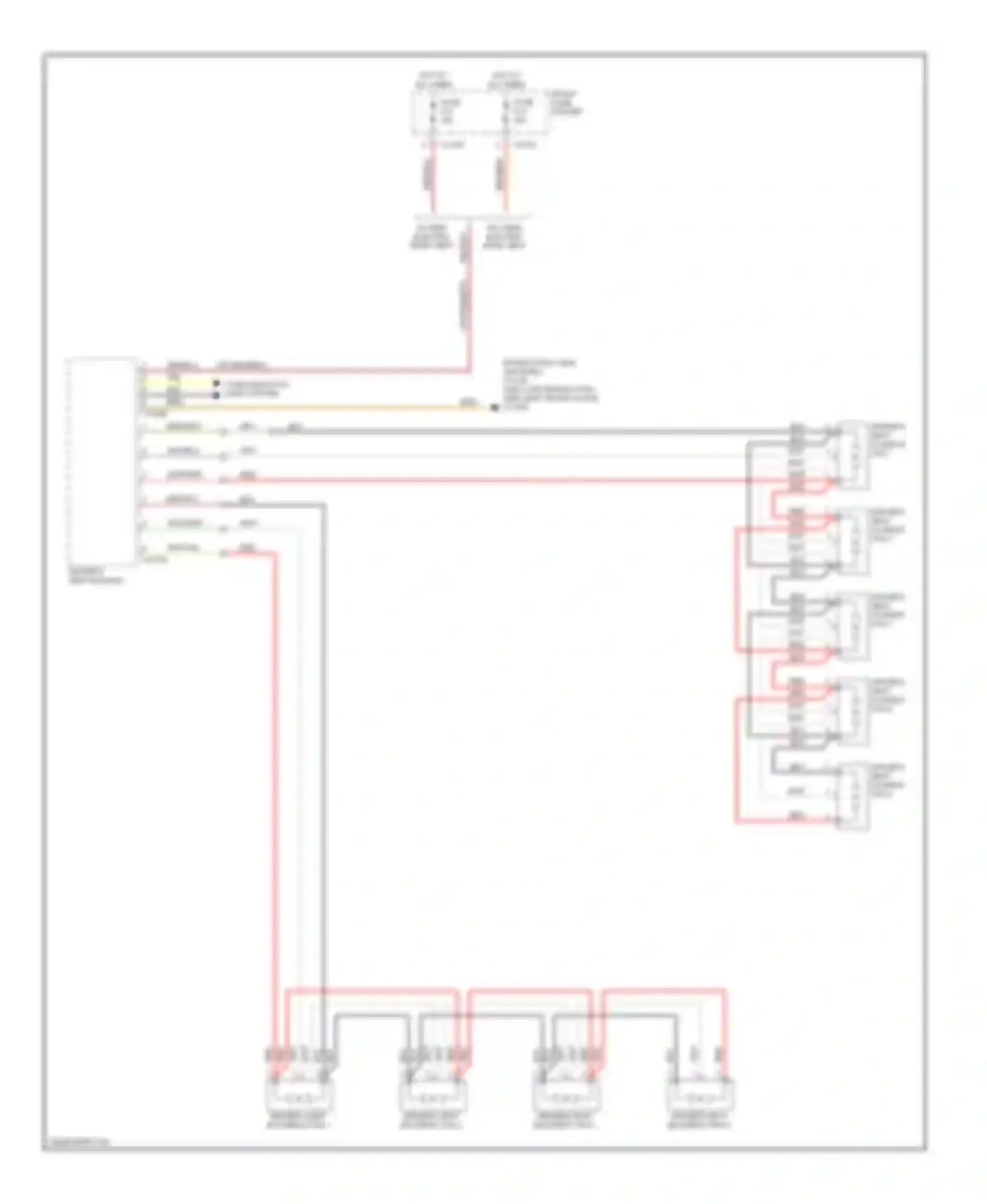 5 series BMW E60/E61 (2002-2007): Seat ventilation circuit, without lumbar (1 of 2)