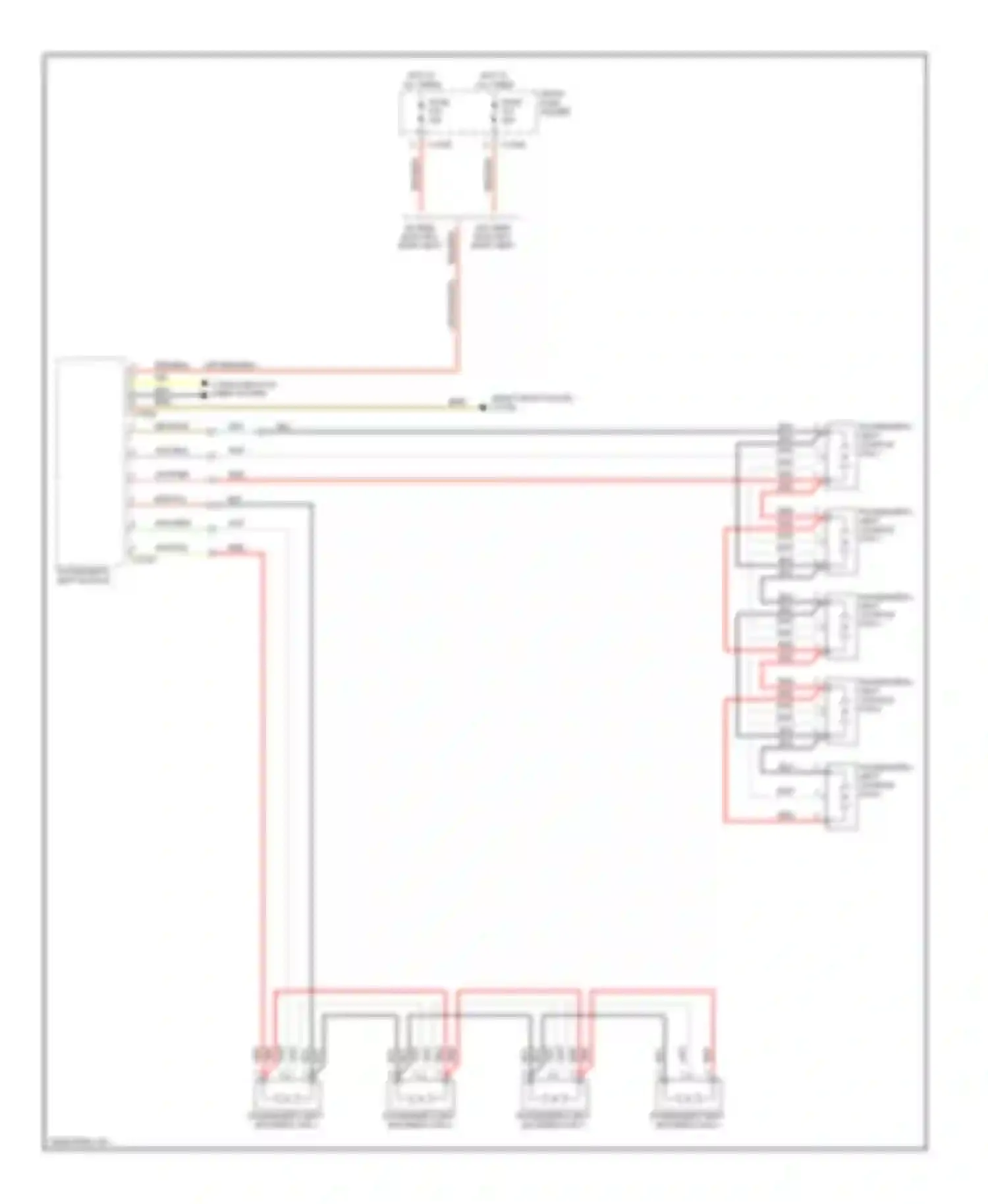 5 series BMW E60/E61 (2002-2007): Seat ventilation circuit, without lumbar (2 of 2)