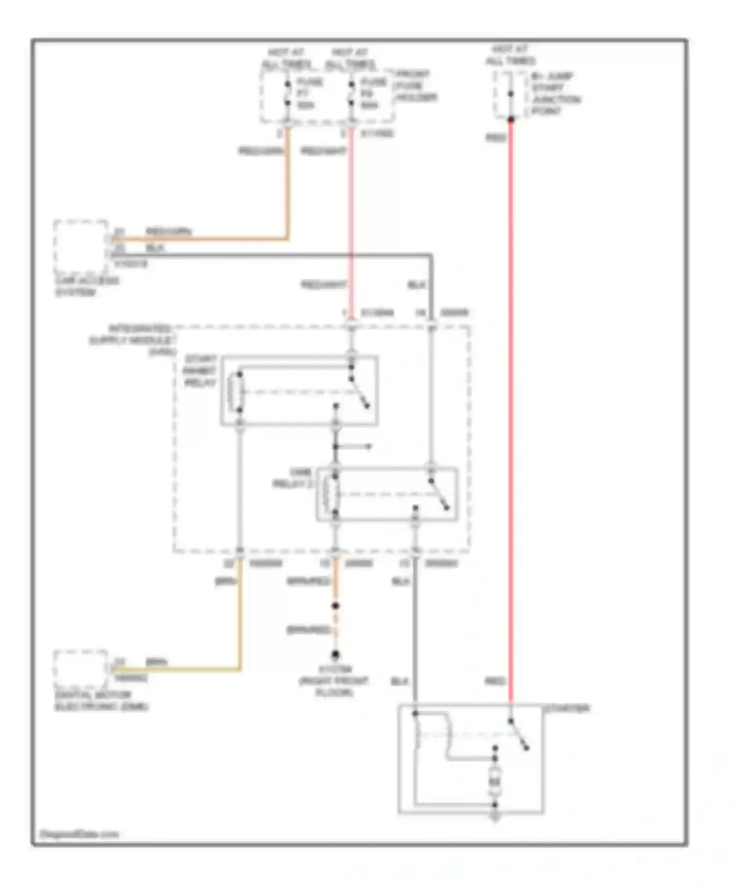 Wiring diagram b+ jump for BMW 5 series E60/E61 (2002-2007) (2 of 2)