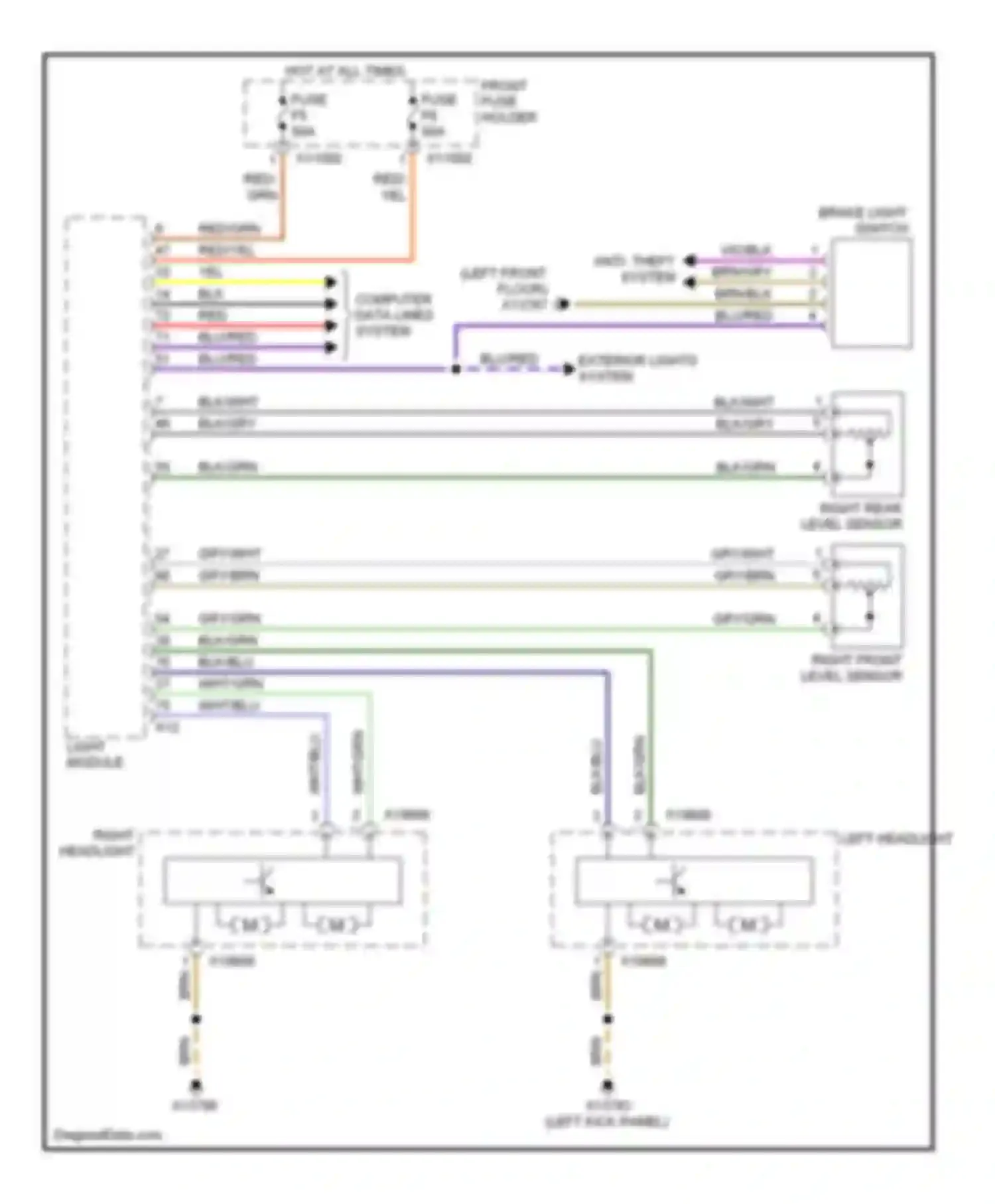 Wiring diagram blk/grn for BMW 5 series E60/E61 (2002-2007) (11 of 23)
