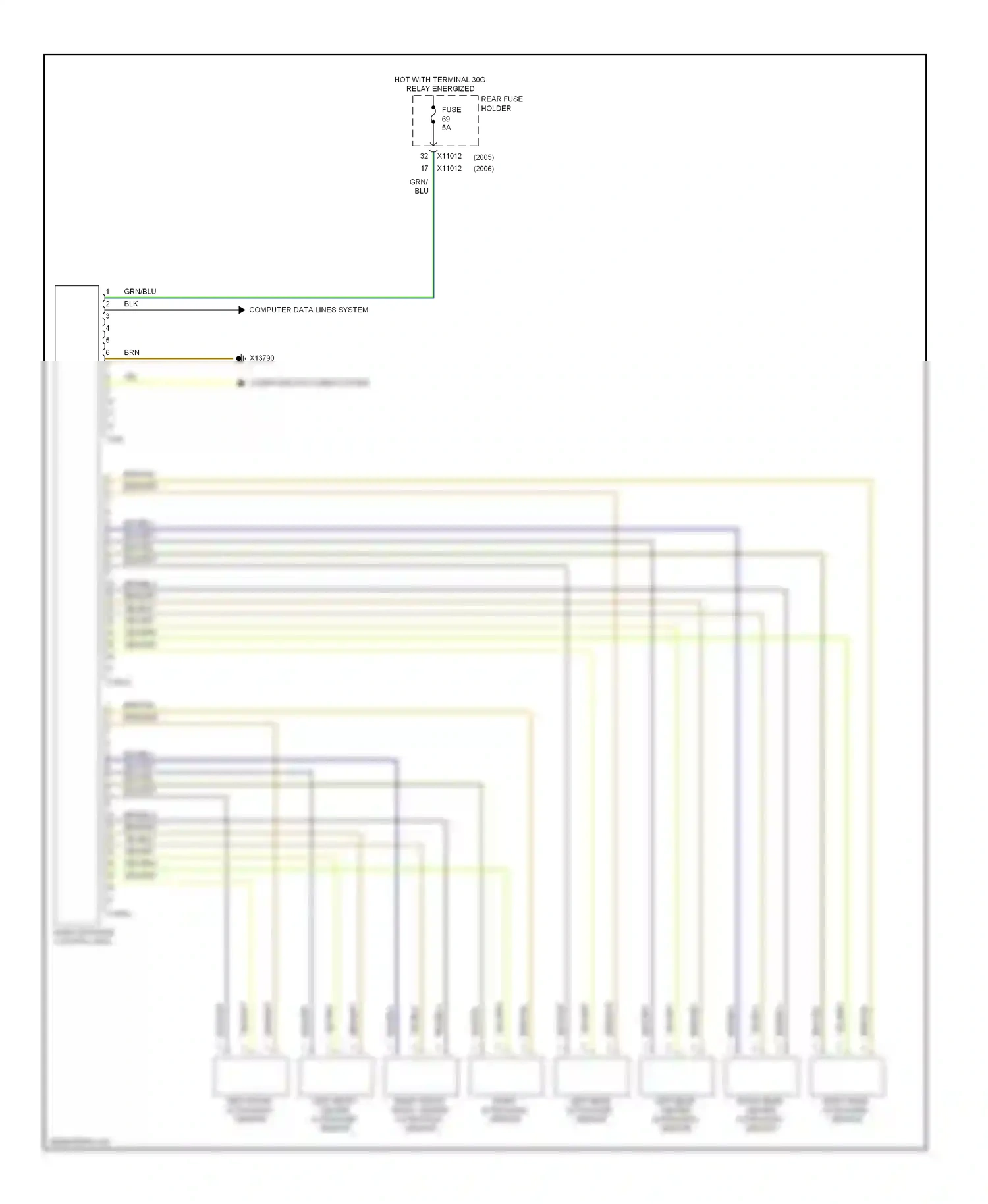 Wiring diagram blu for BMW 5 series E60/E61 (2002-2007) (34 of 78)