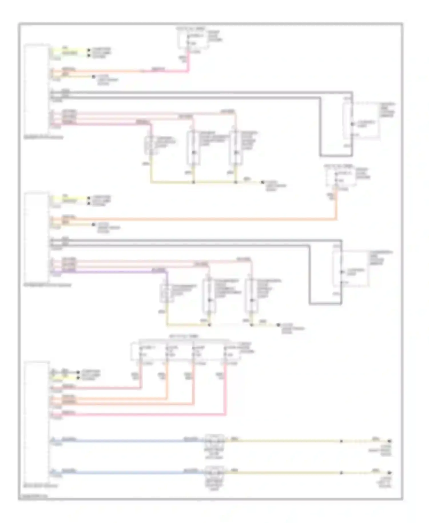 Wiring diagram passenger's door handle for BMW 5 series E60/E61 (2002-2007)