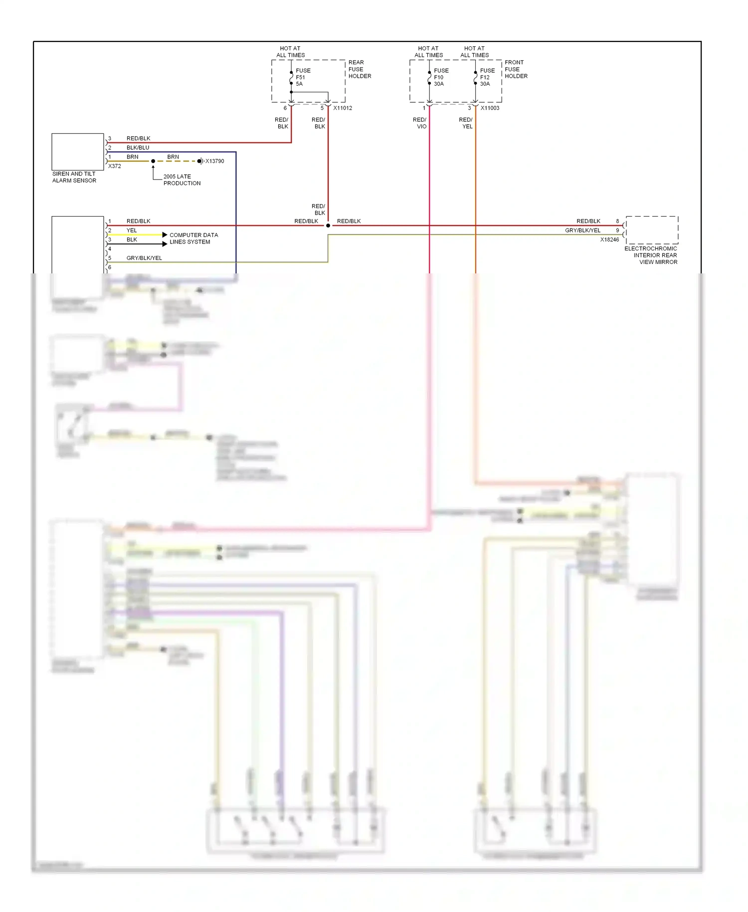 BMW 5 series E60/E61 (2002-2007) computer data lines system wiring diagram  (6 of 75)