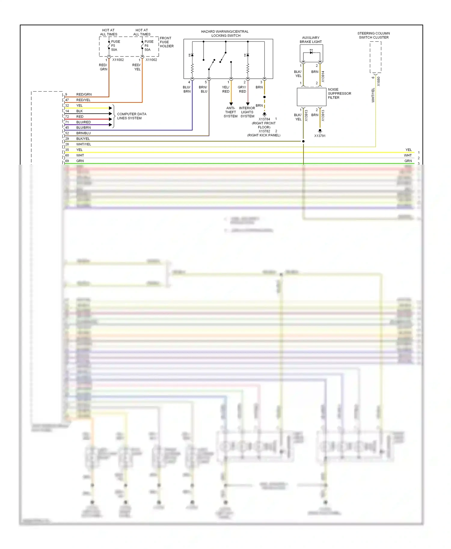 BMW 5 series E60/E61 (2002-2007) computer data lines system wiring diagram  (73 of 75)