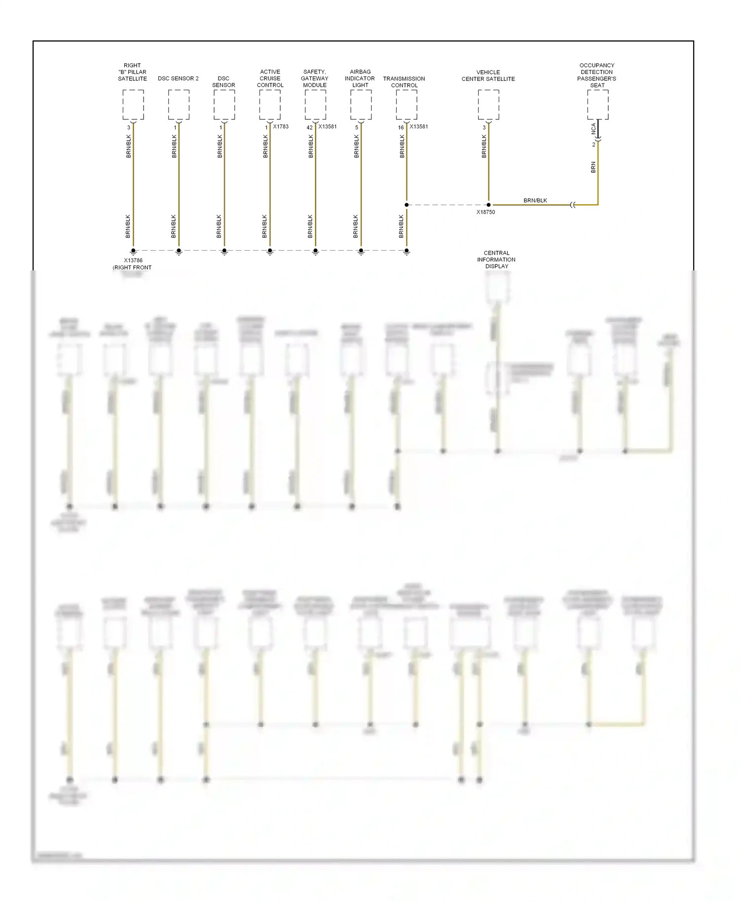 BMW 5 series E60/E61 (2002-2007) dsc sensor wiring diagram  (2 of 3)