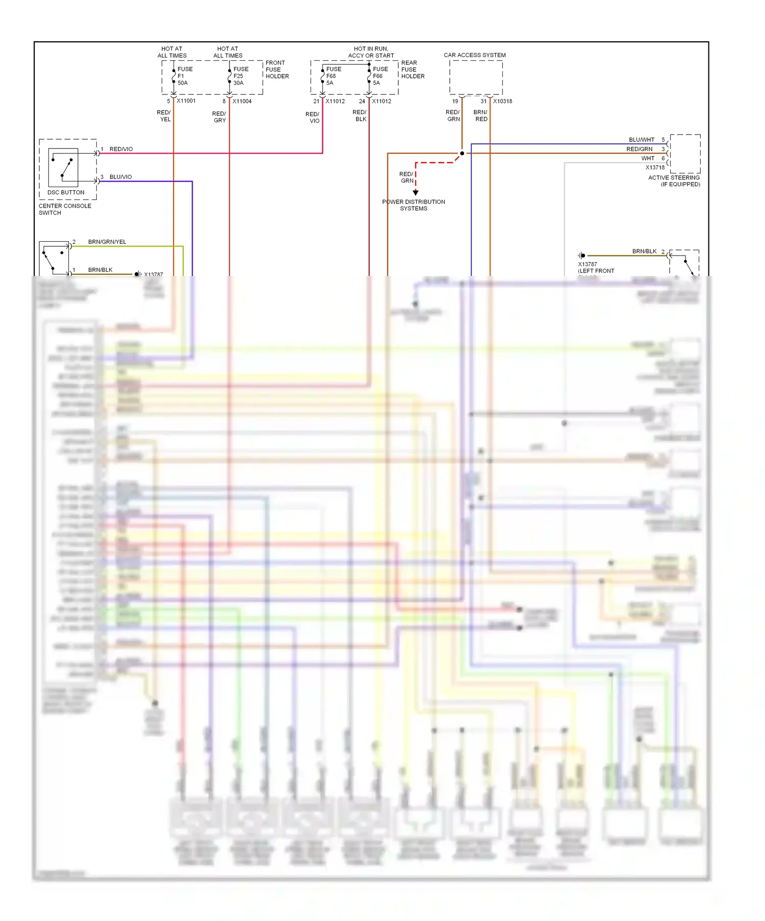 BMW 5 series E60/E61 (2002-2007) dsc sensor wiring diagram  (1 of 3)