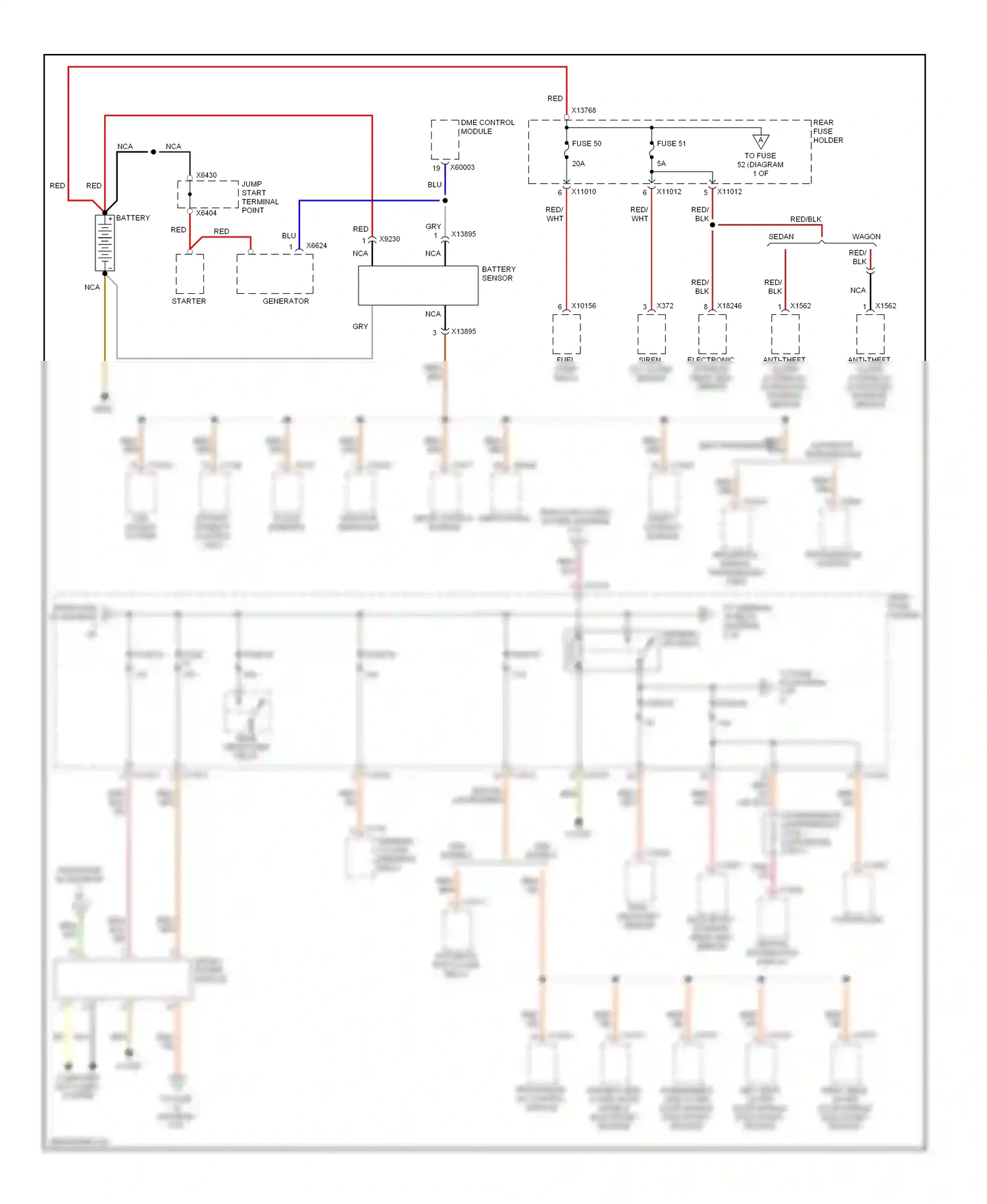 BMW 5 series E60/E61 (2002-2007) dynamic stability control (dsc) wiring diagram  (6 of 8)