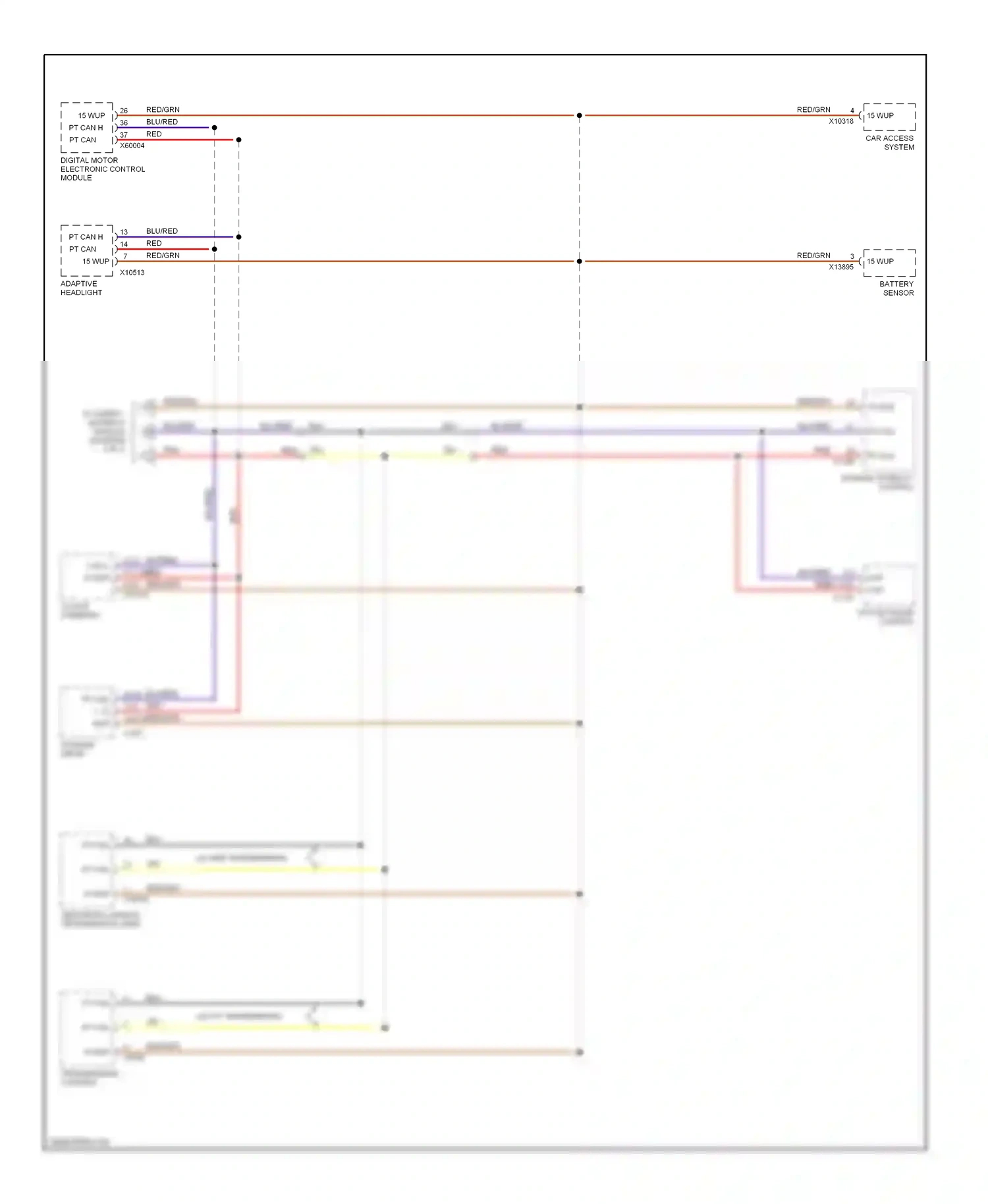 BMW 5 series E60/E61 (2002-2007) dynamic stability control wiring diagram  (1 of 2)