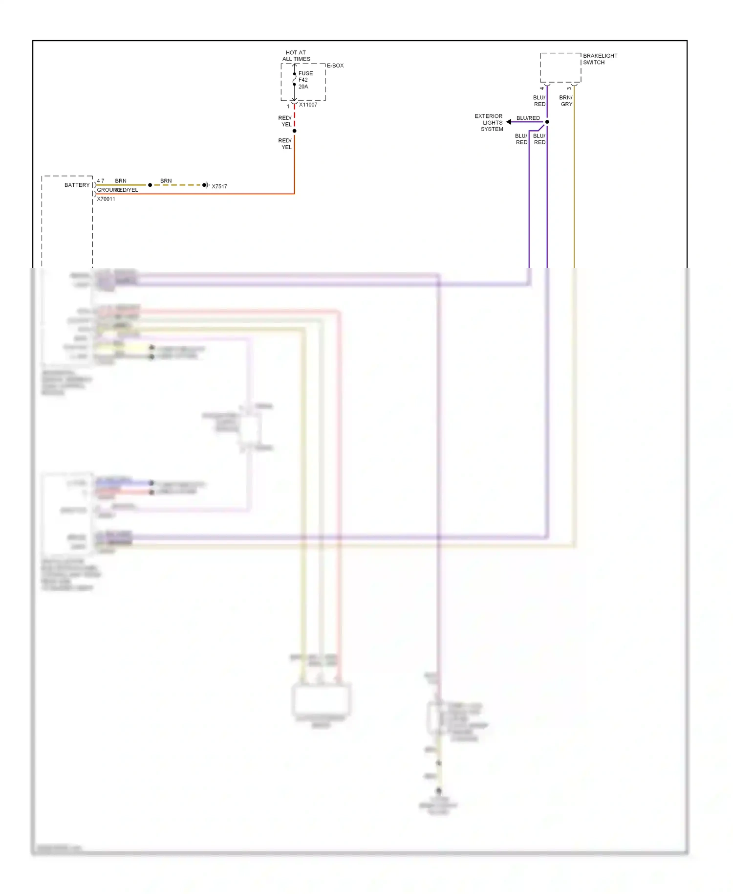 BMW 5 series E60/E61 (2002-2007) e-box wiring diagram  (1 of 1)