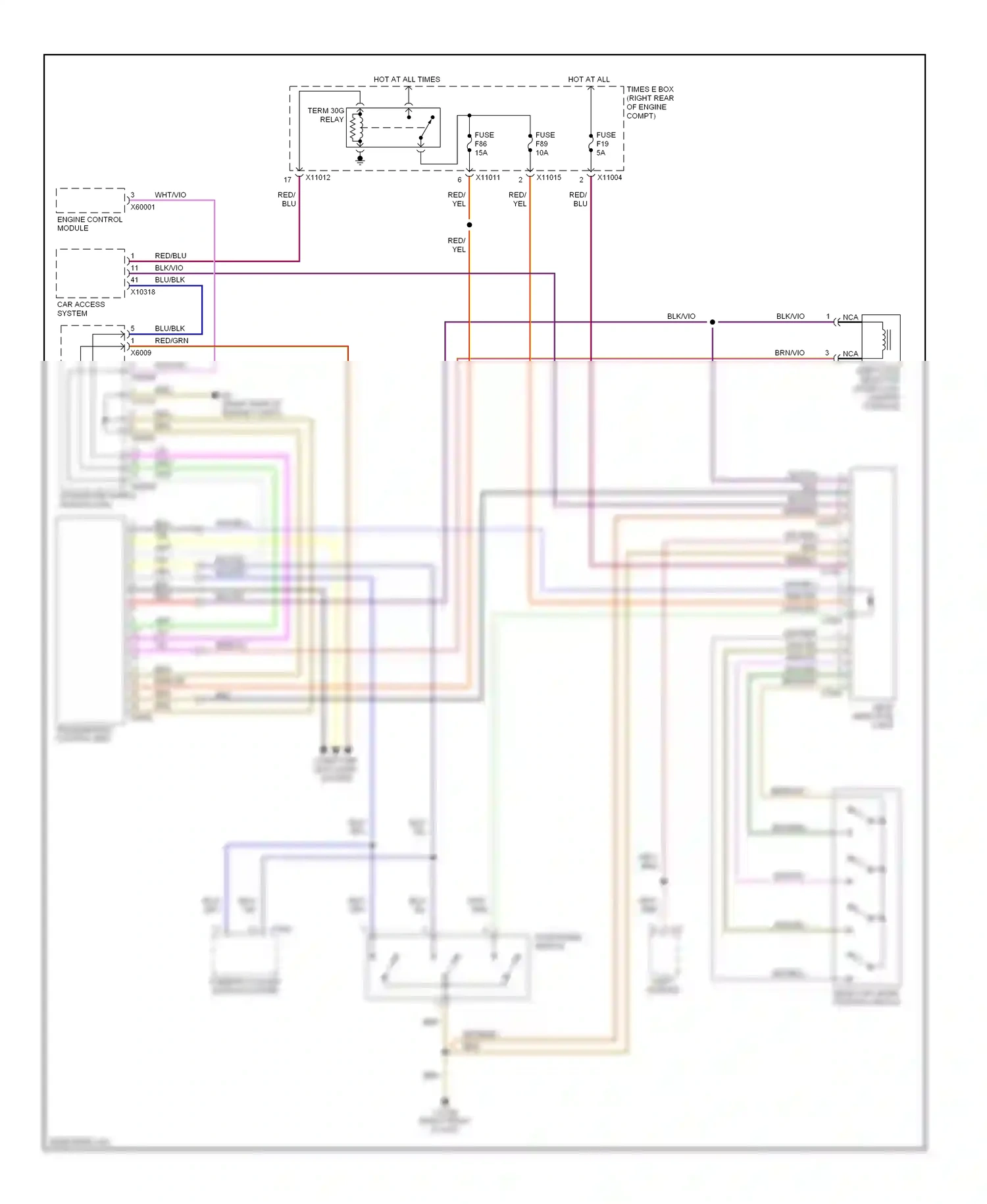 BMW 5 series E60/E61 (2002-2007) engine control module wiring diagram  (2 of 2)