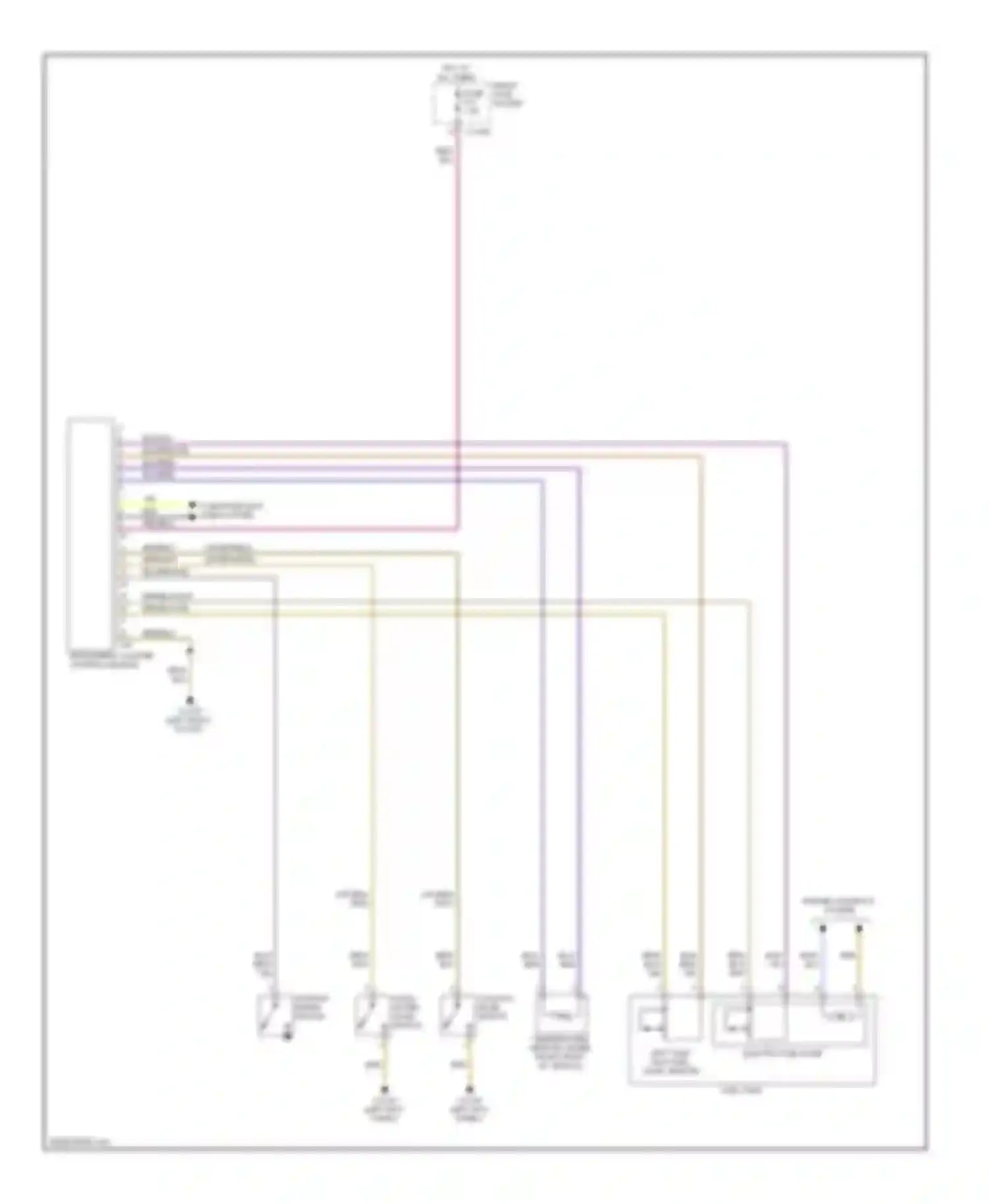 Wiring diagram left tank half fuel level sensor for BMW 5 series E60/E61 (2002-2007)