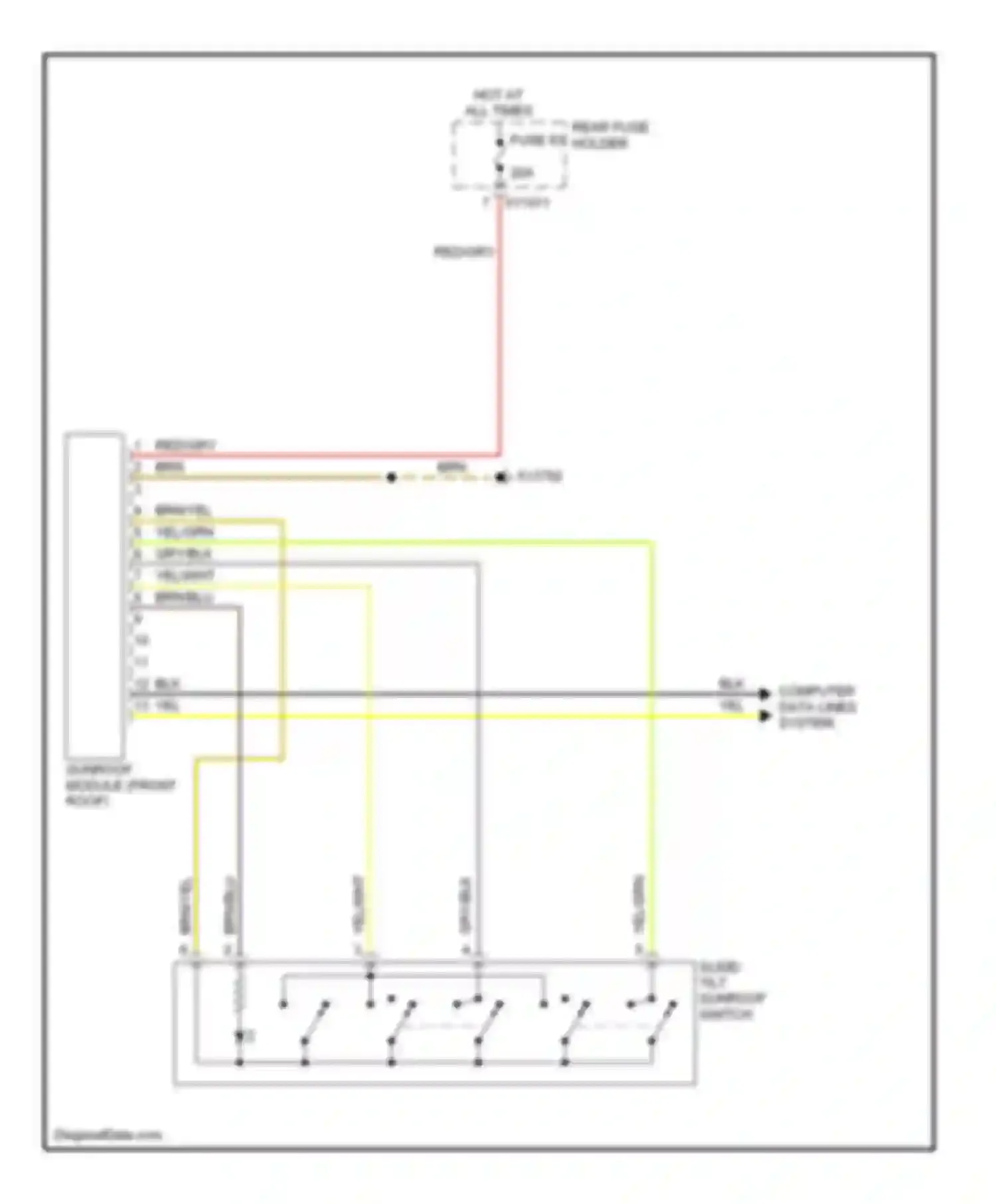 Wiring diagram red/gry for BMW 5 series E60/E61 (2002-2007)