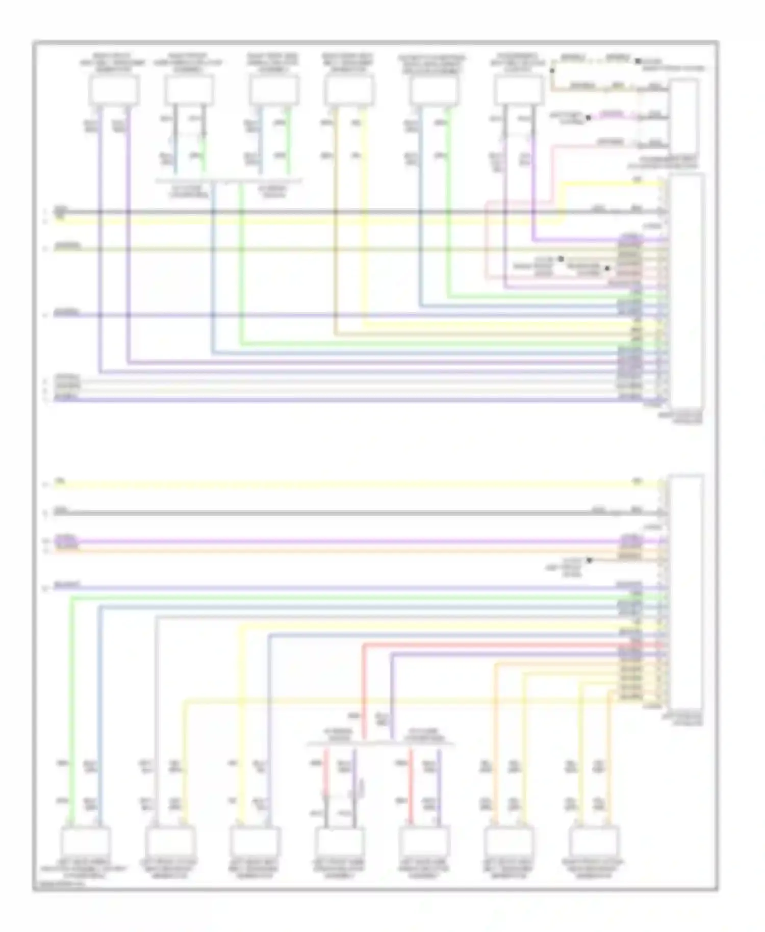 Wiring diagram left rear side airbag inflator assembly for BMW 5 series E60/E61 (2002-2007) (1 of 1)