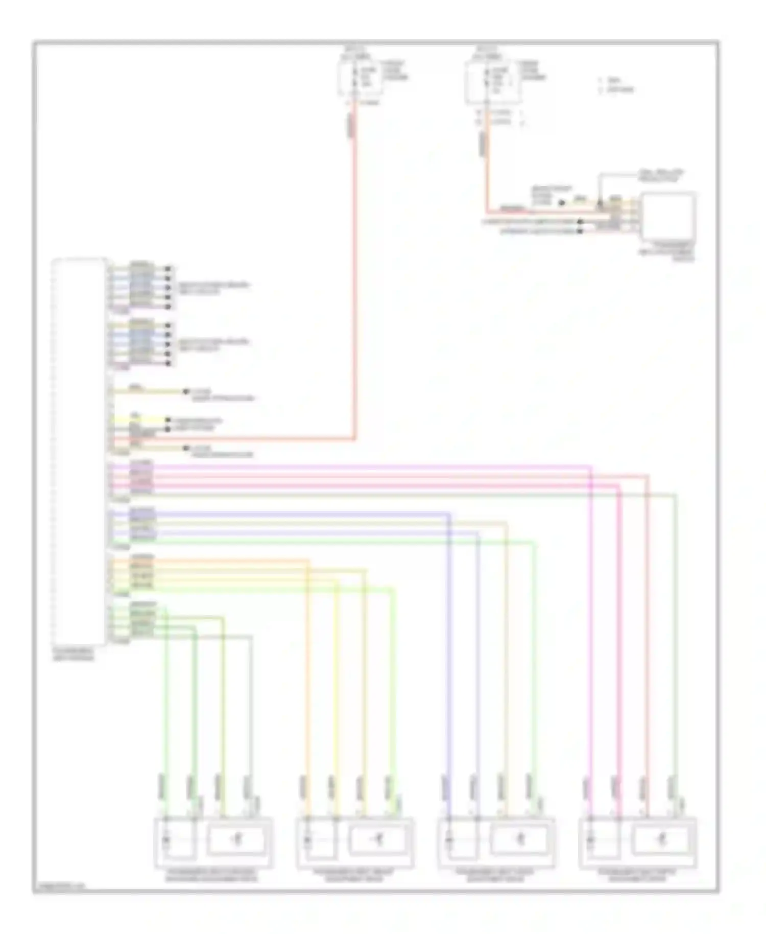 Wiring diagram passenger's seat depth adjustment drive for BMW 5 series E60/E61 (2002-2007) (1 of 1)